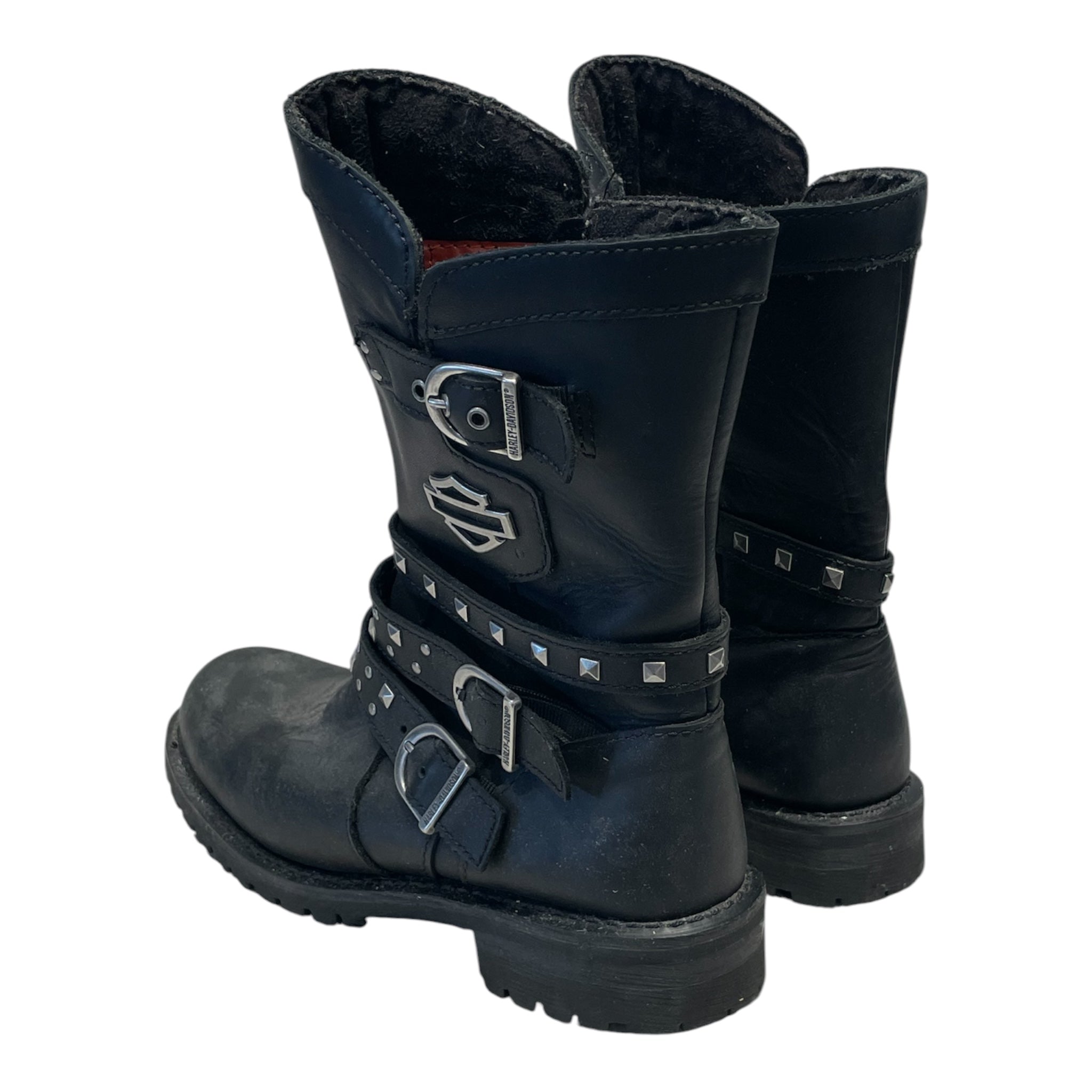 HARLEY DAVIDSON/Biker Boots/US 9.5/Leather/BLK/Adrian Black view 2