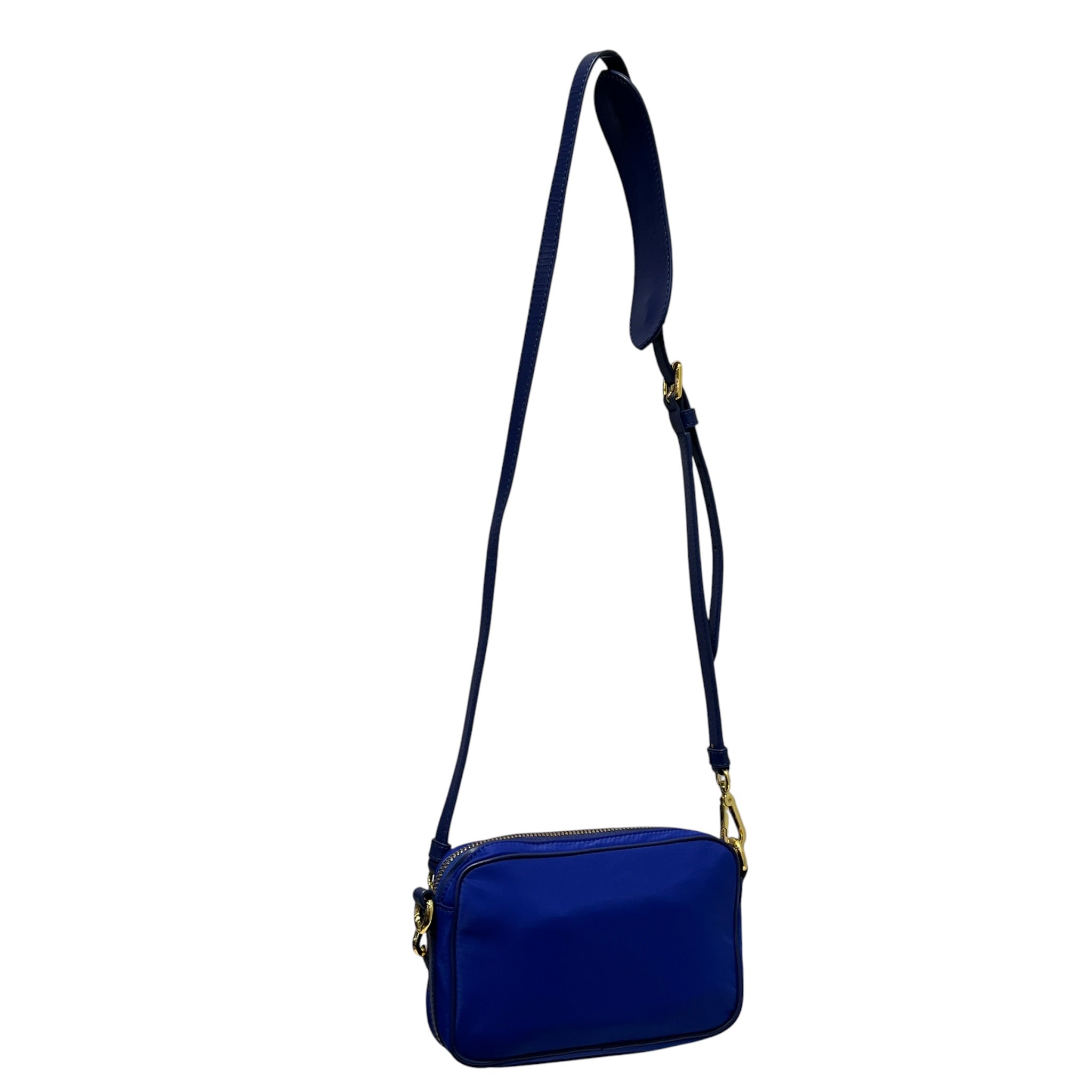 MOSCHINO/Bag/Nylon/BLU/big logo gold view 2