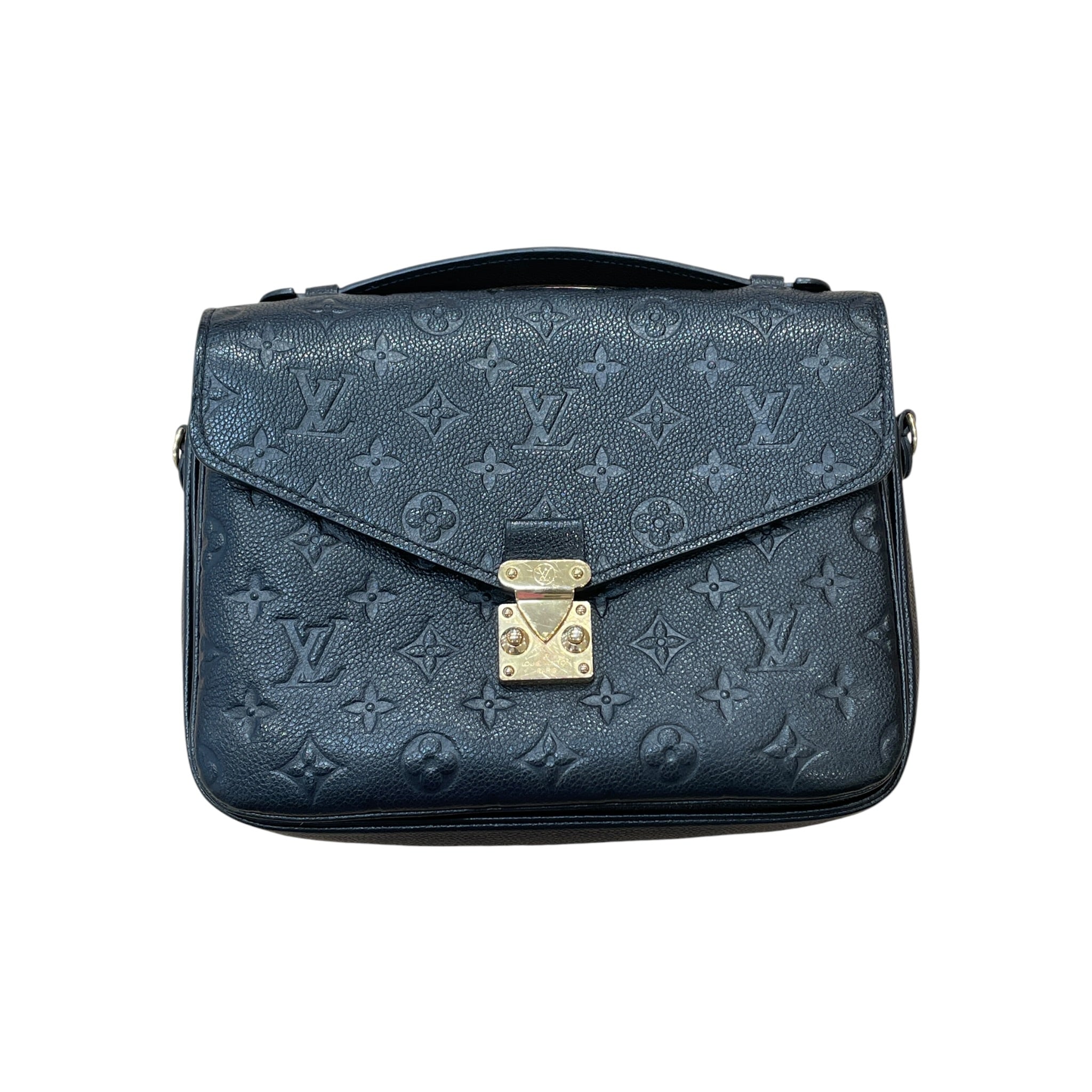 LOUIS VUITTON/Cross Body Bag/Monogram/Leather/BLK/Pochette Metis view 1