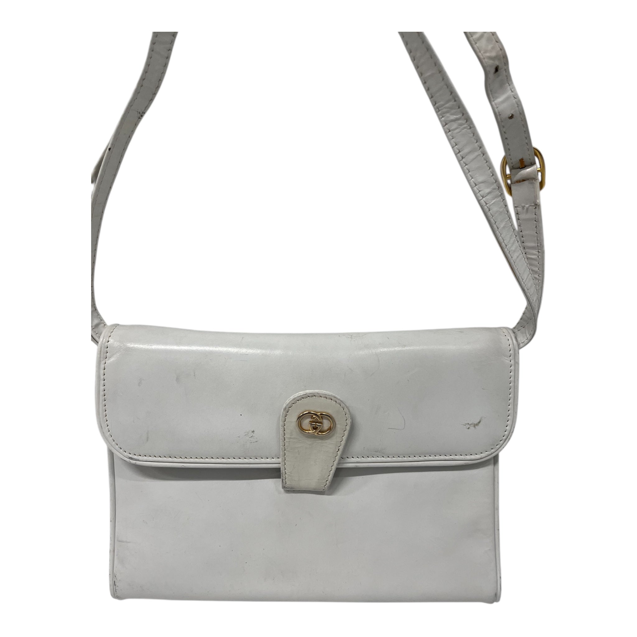 GUCCI/Cross Body Bag/Leather/WHT/LEATHER CROSSBODY BAG view 4