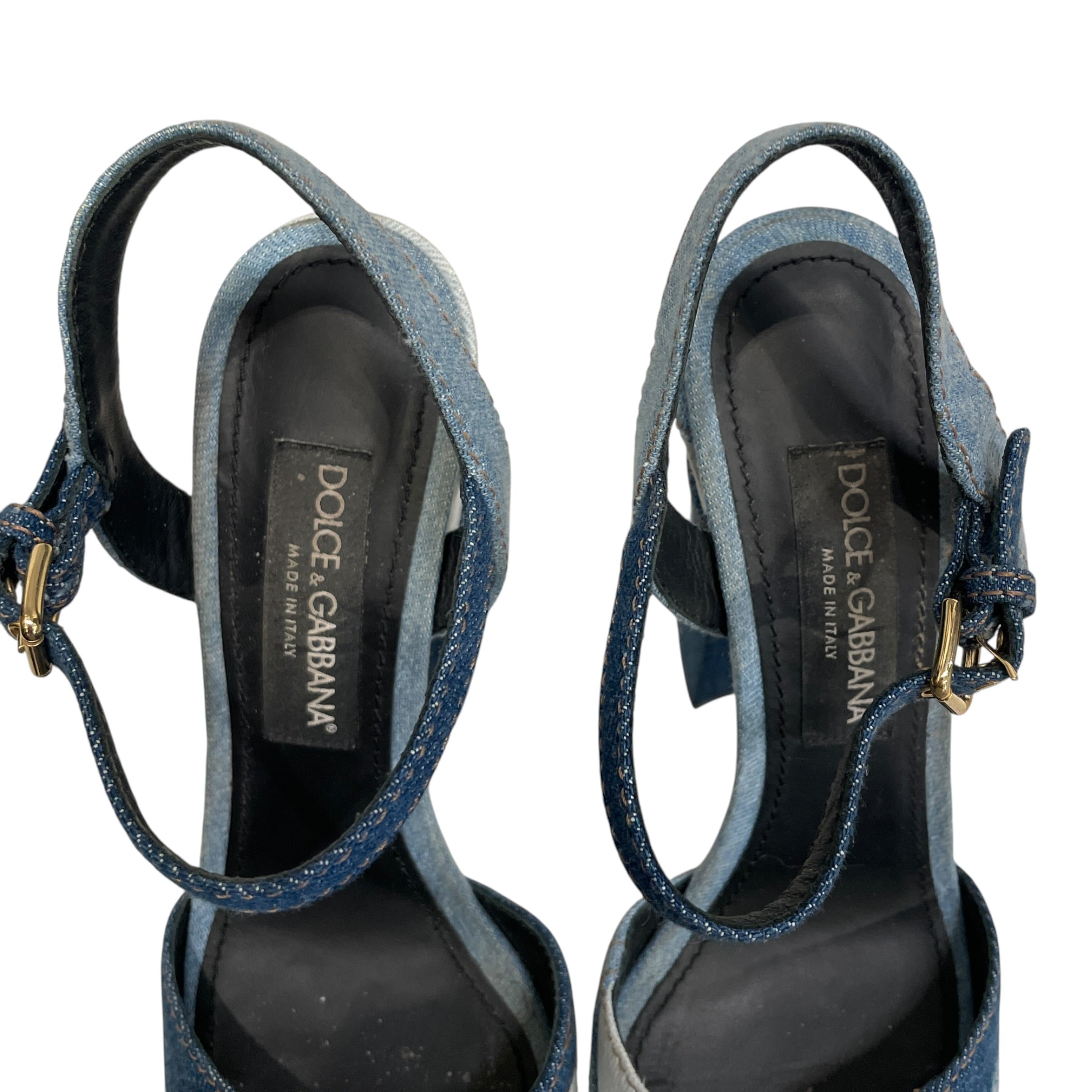 DOLCE&GABBANA/Heels/EU 39.5/Denim/BLU/KEIRA DENIM PATCHWORK view 3