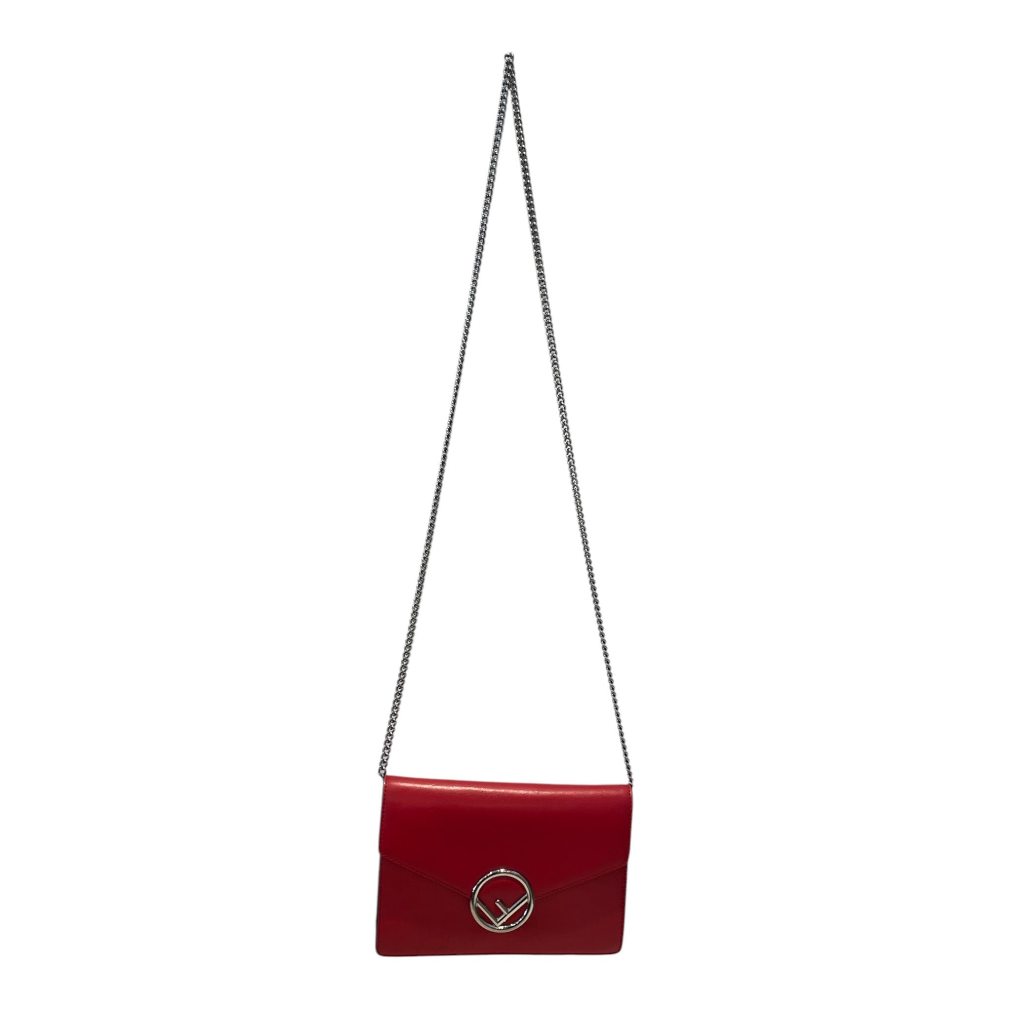 FENDI/Cross Body Bag/Leather/RED/Envelopre Wallet view 1