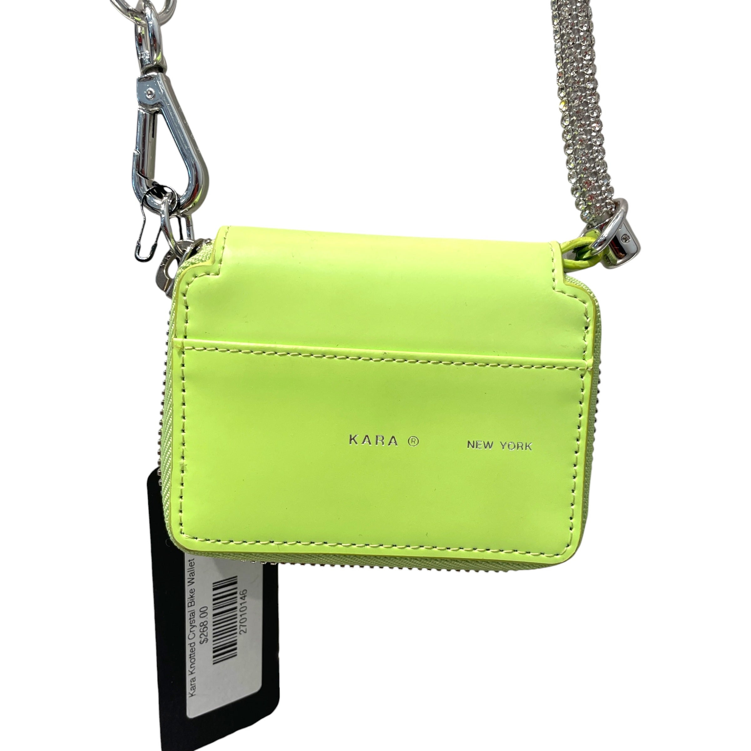 Kara/Cross Body Bag/Glitter/Leather/GRN/Knotted Crystal view 2