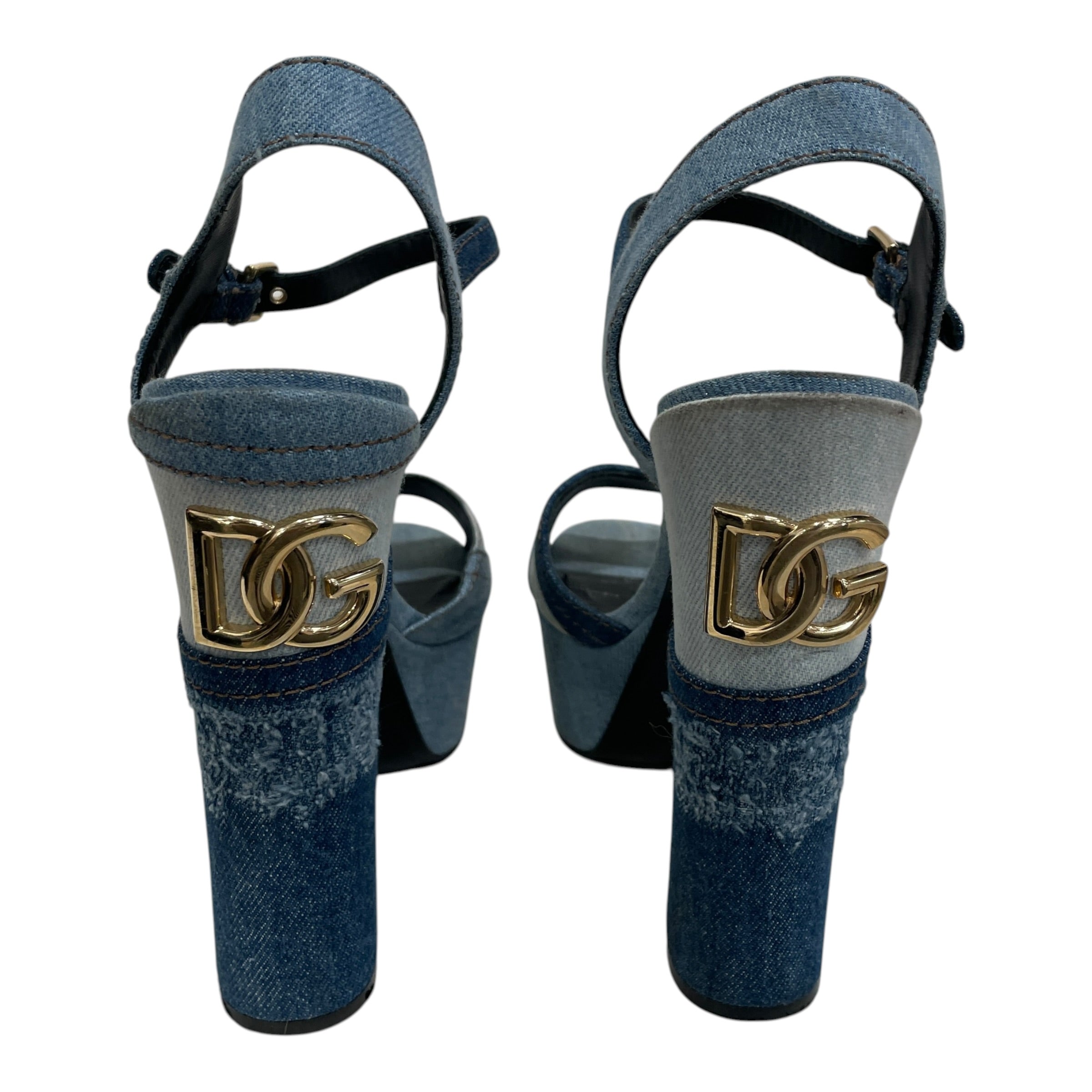 DOLCE&GABBANA/Heels/EU 39.5/Denim/BLU/KEIRA DENIM PATCHWORK view 4