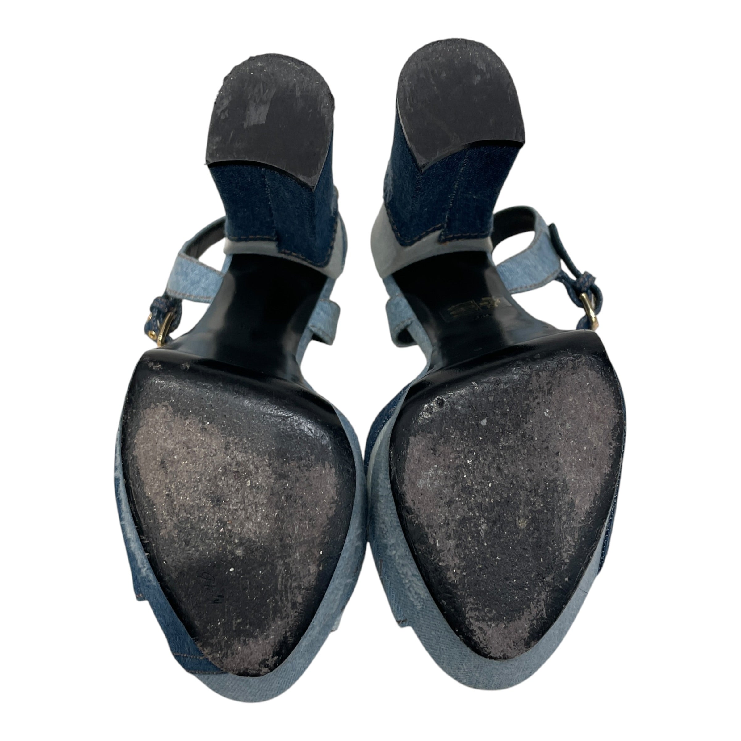 DOLCE&GABBANA/Heels/EU 39.5/Denim/BLU/KEIRA DENIM PATCHWORK view 5