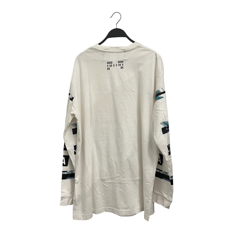 HOOD BY AIR./LS T-Shirt/XXL/Cotton/WHT/HOOD 0  69  0 HBA WRITING