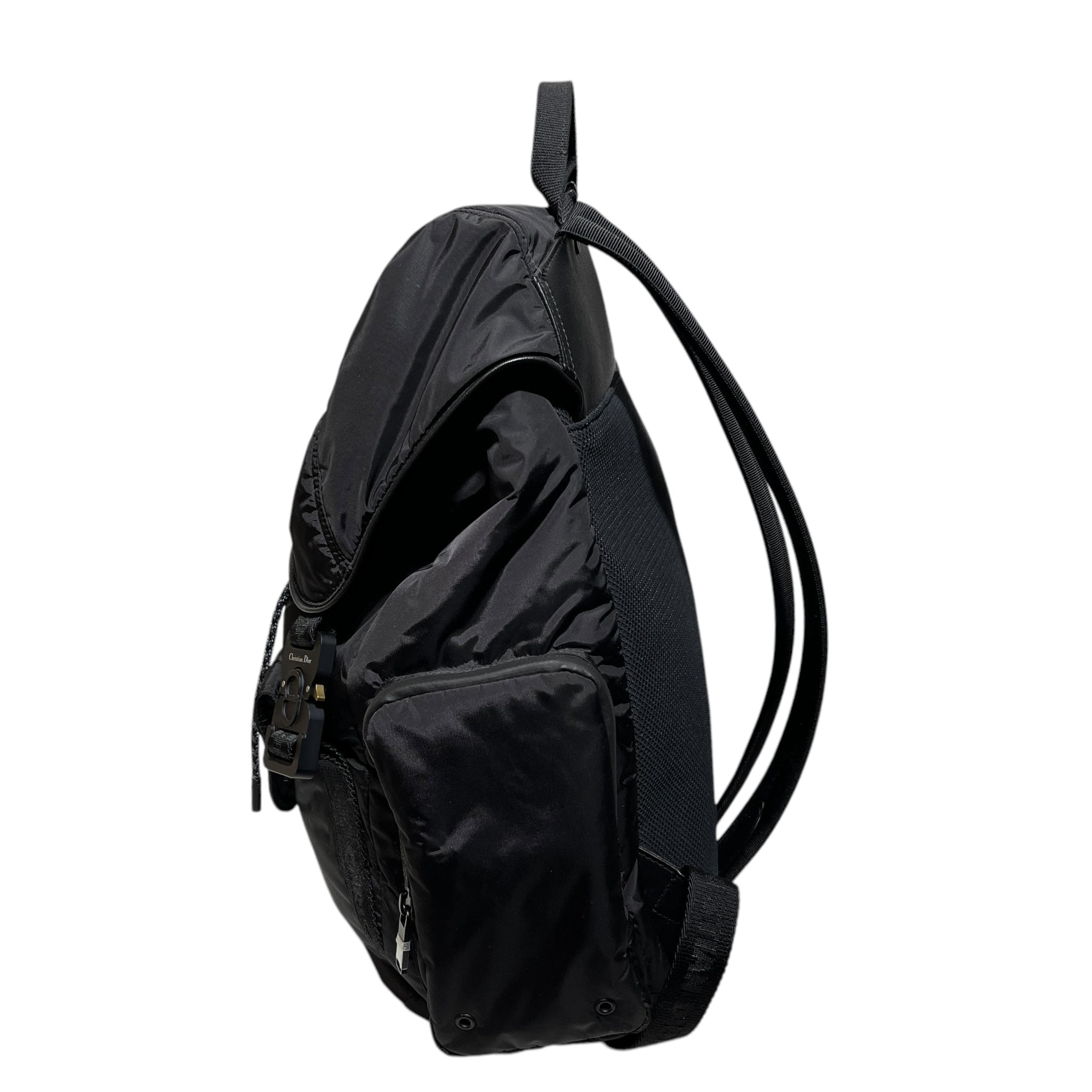 Christian Dior/Backpack/Nylon/BLK/MMW SADDLE BACKPACK view 3