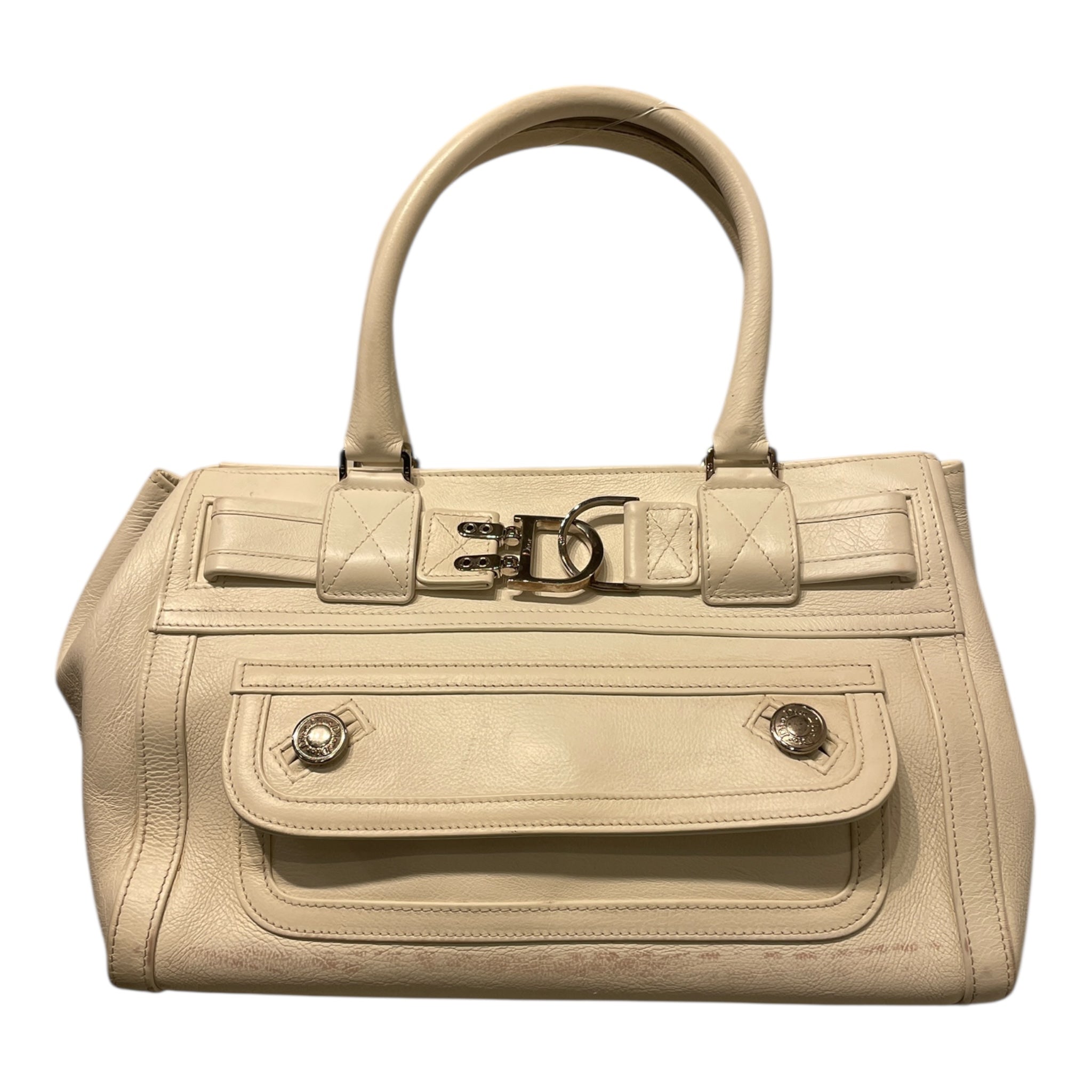 Christian Dior/Hand Bag/Leather/WHT/dior flightline leather handba view 1