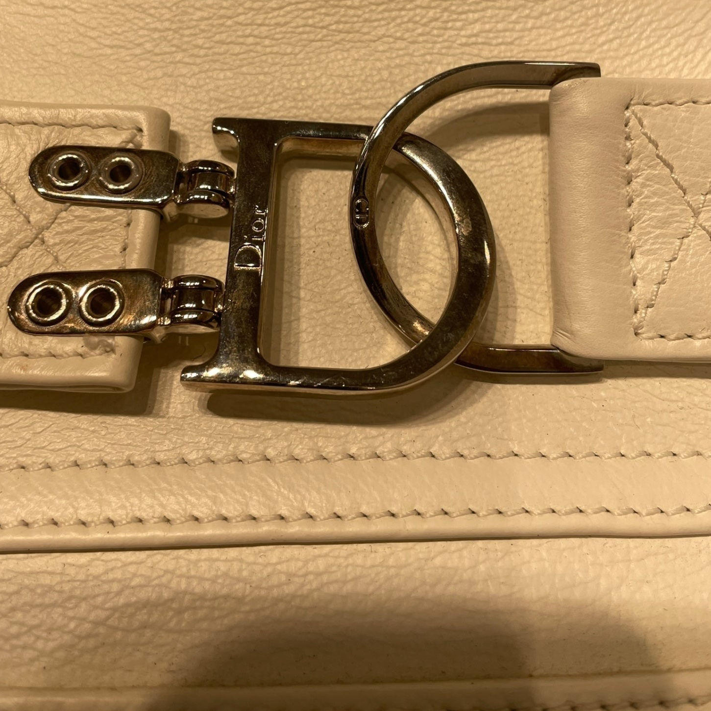 Christian Dior/Hand Bag/Leather/WHT/dior flightline leather handba view 4