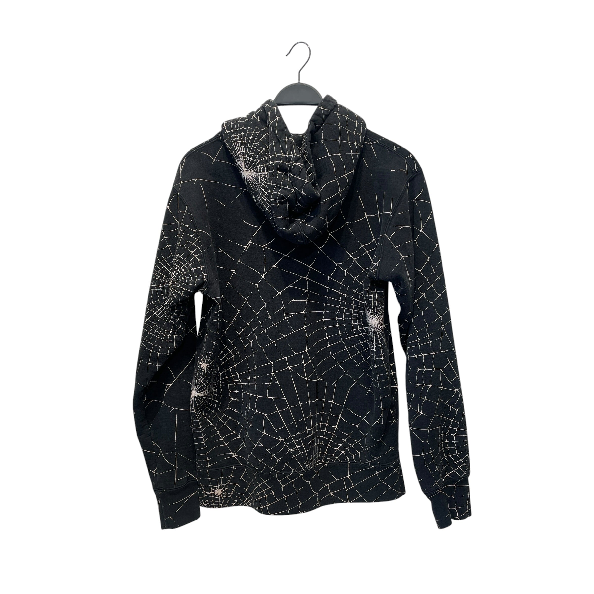 Supreme/Hoodie/M/All Over Print/Cotton/BLK/white spiderweb view 2
