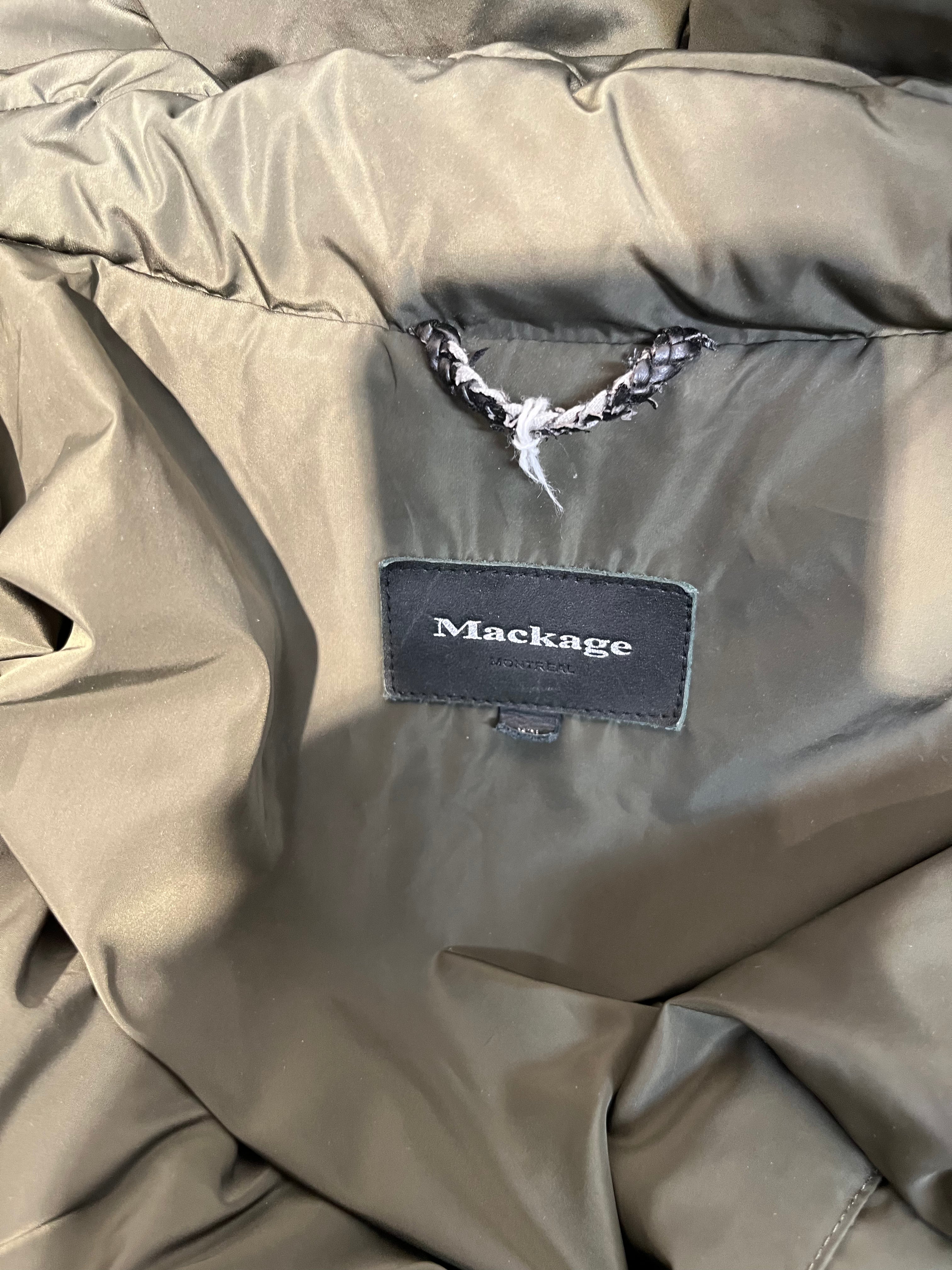 MACKAGE/Puffer Jkt/M/GRN/Down jacket with leather zips view 3