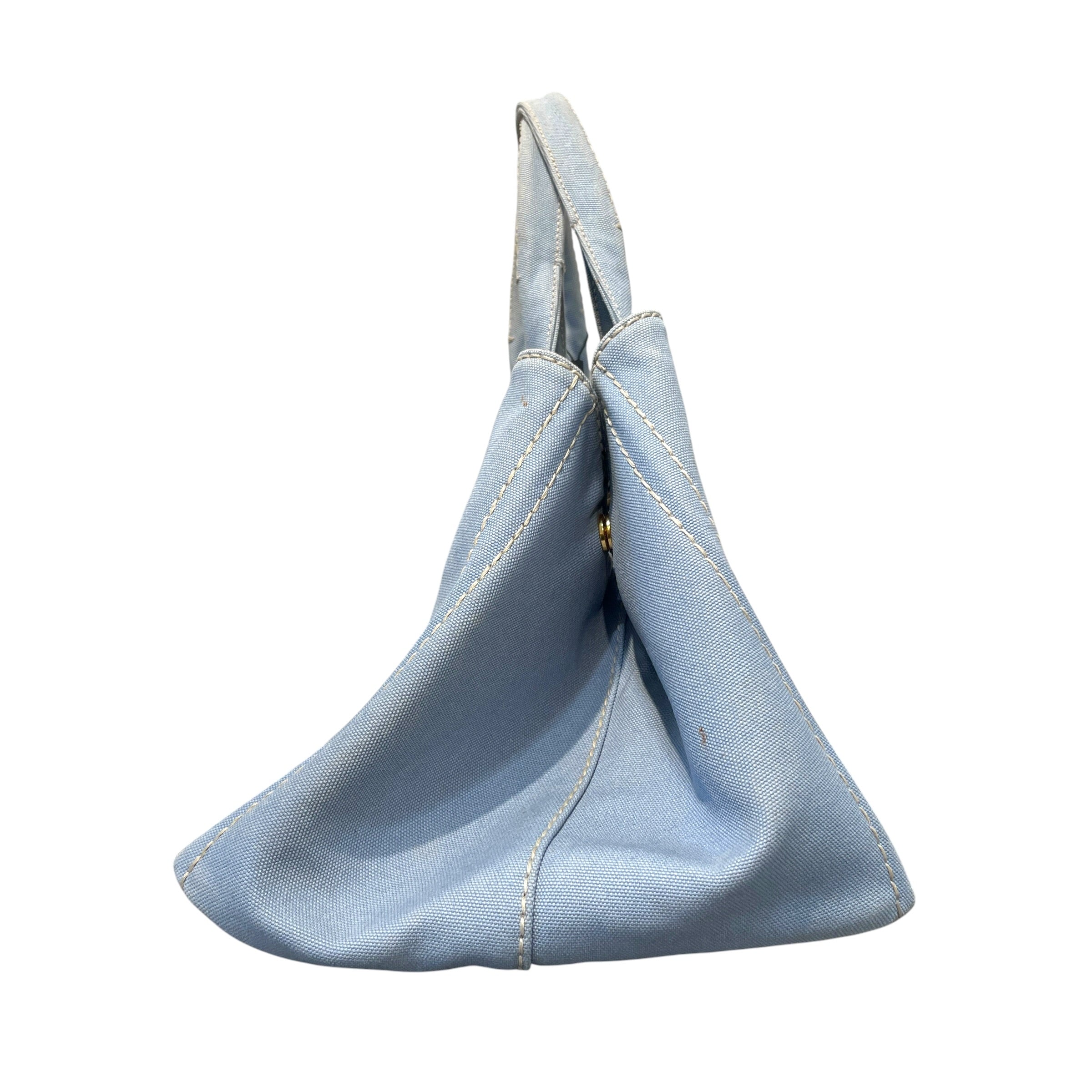 PRADA/Tote Bag/Cotton/BLU/Canapa Logo Tote view 2