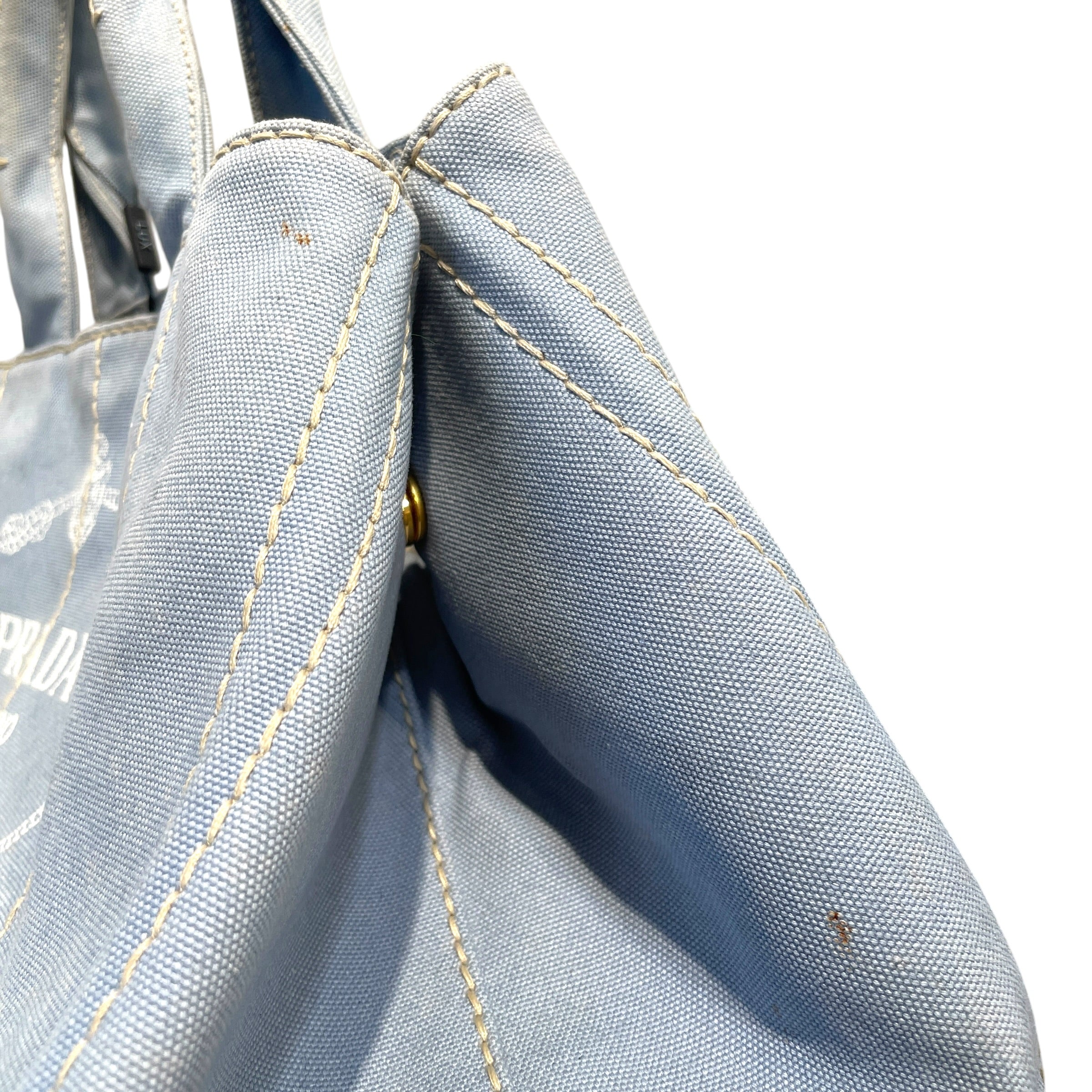 PRADA/Tote Bag/Cotton/BLU/Canapa Logo Tote view 3