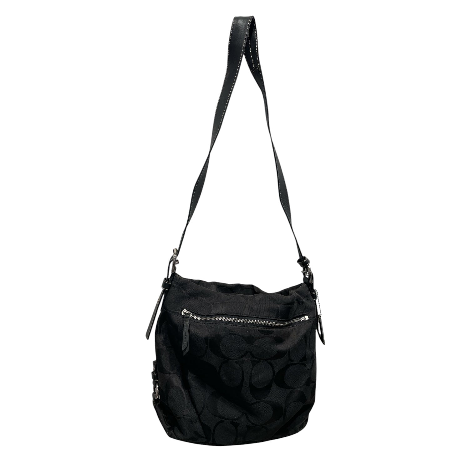 COACH/Bag/Monogram/Cotton/BLK/Signature C Jacquard Hobo Bag view 2