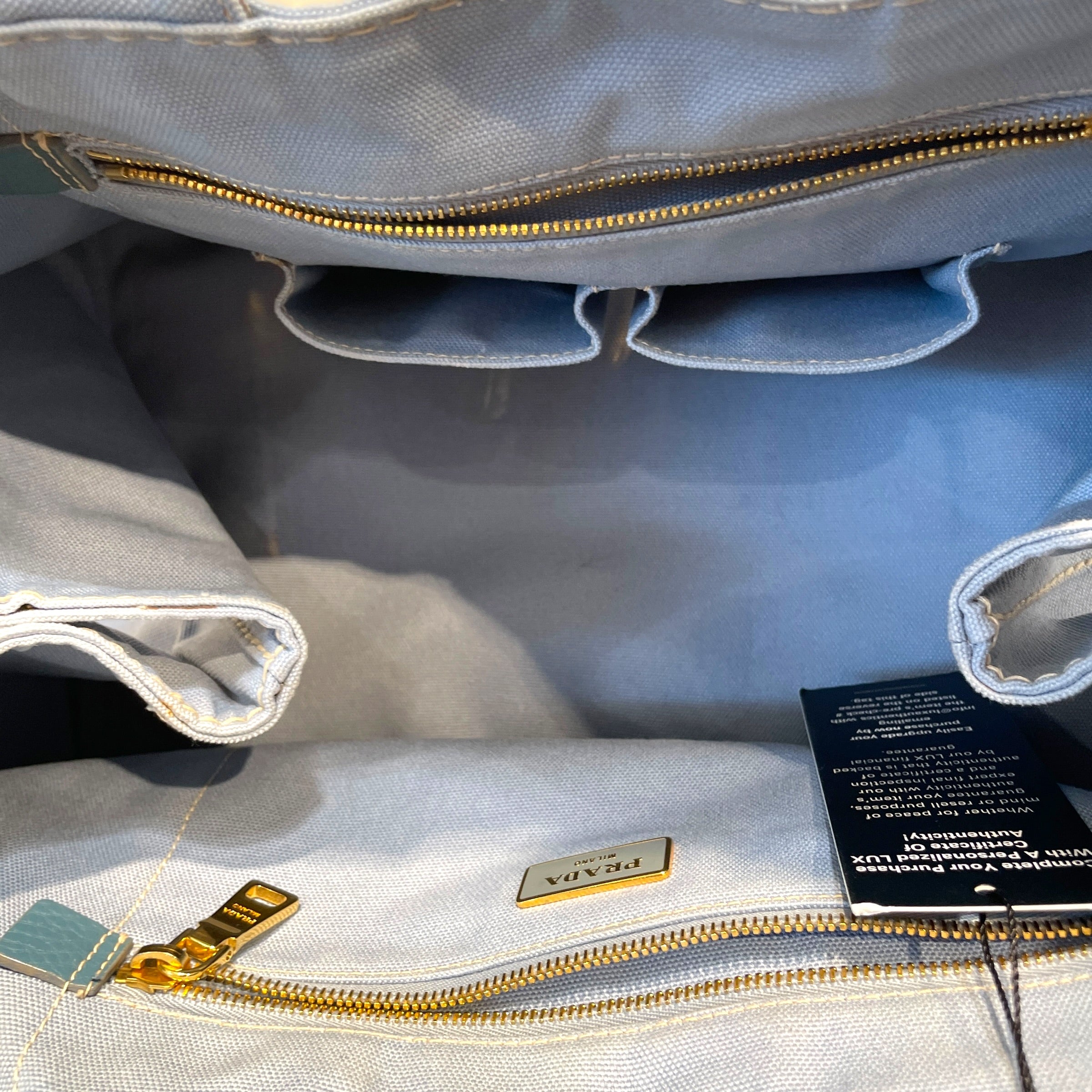 PRADA/Tote Bag/Cotton/BLU/Canapa Logo Tote view 7