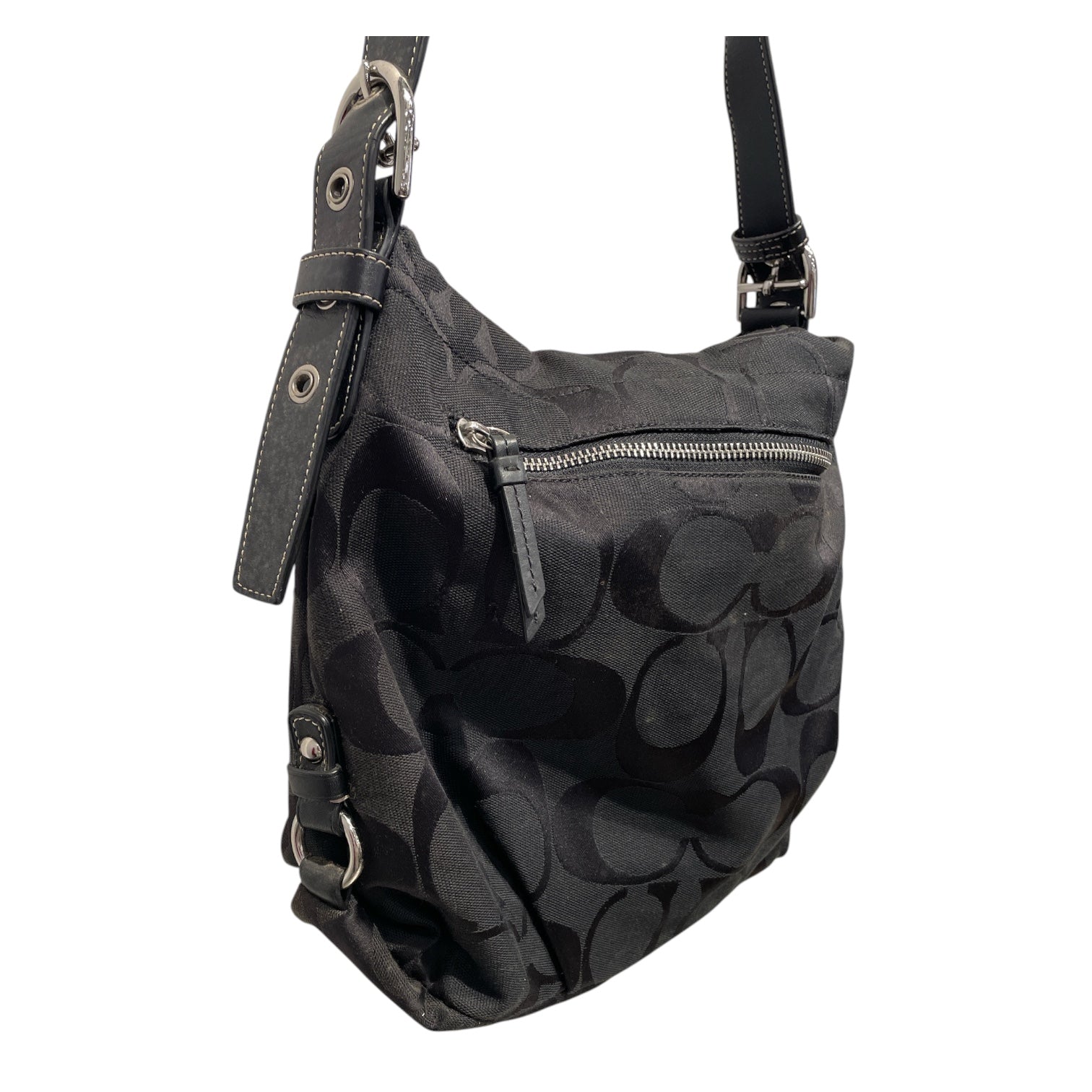 COACH/Bag/Monogram/Cotton/BLK/Signature C Jacquard Hobo Bag view 5