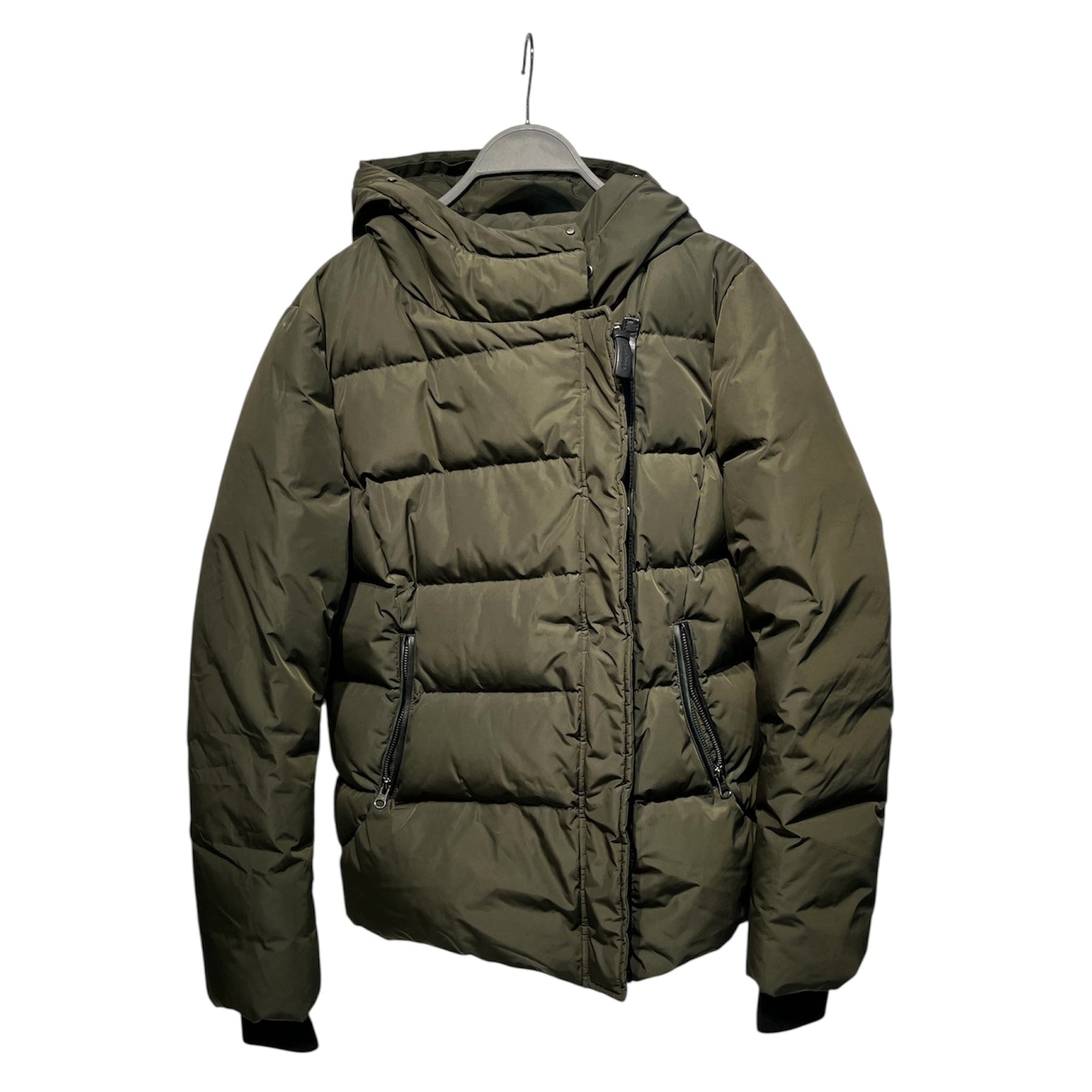 MACKAGE/Puffer Jkt/M/GRN/Down jacket with leather zips view 1