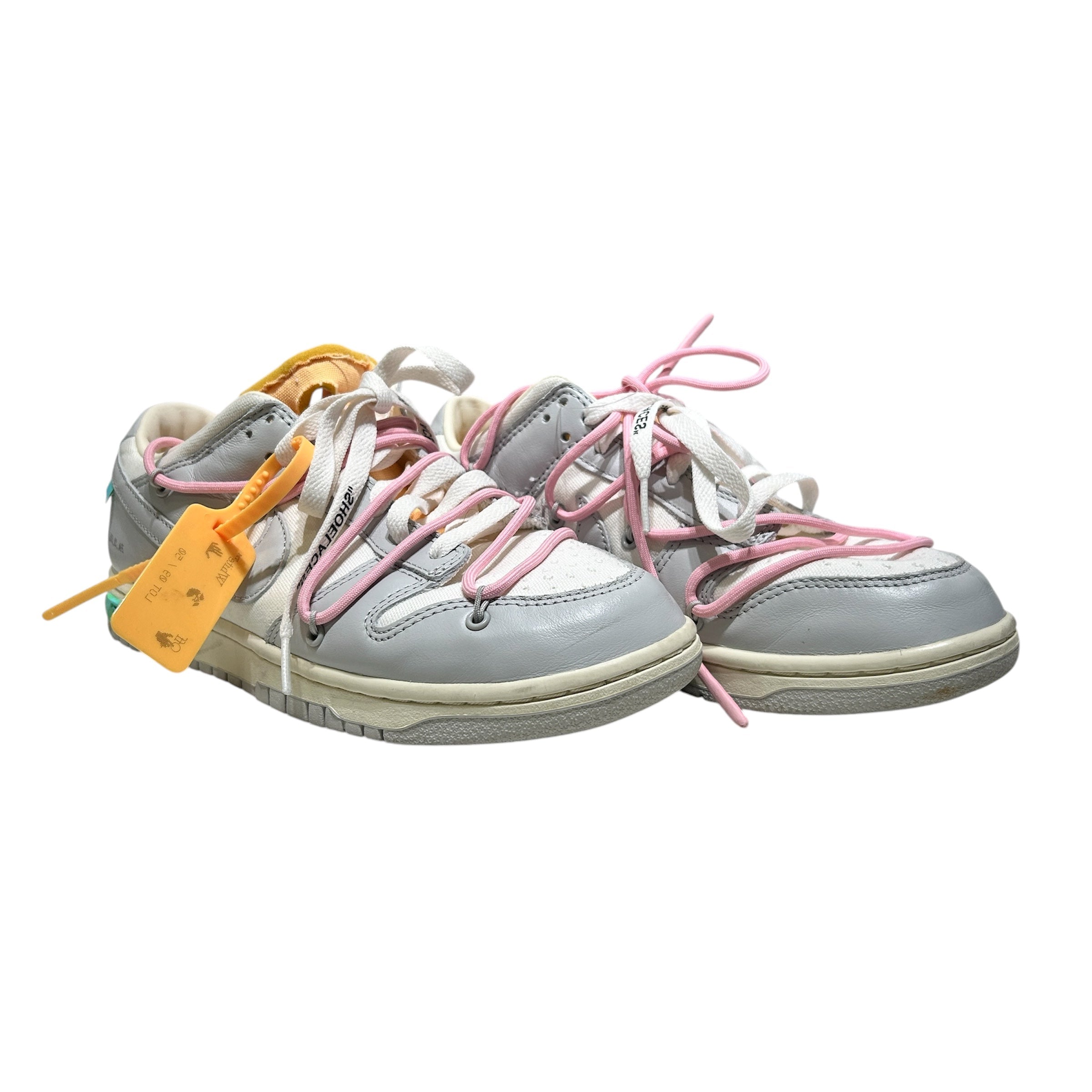 NIKE/OFF-WHITE/Low-Sneakers/US 9/Cotton/GRY/DUNK LOW LOT 9