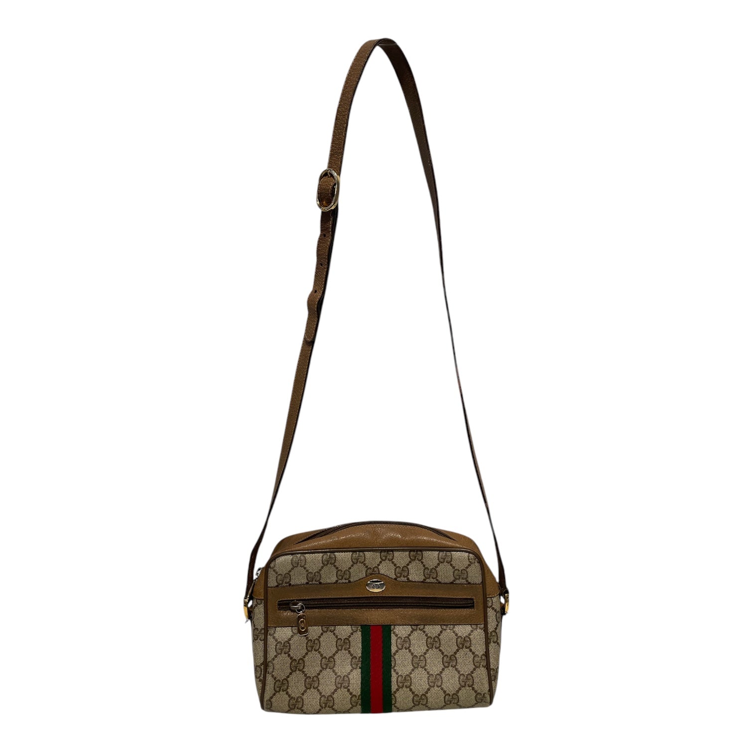 GUCCI/Cross Body Bag/Monogram/Leather/BEG/GG Supreme Ophidia view 1