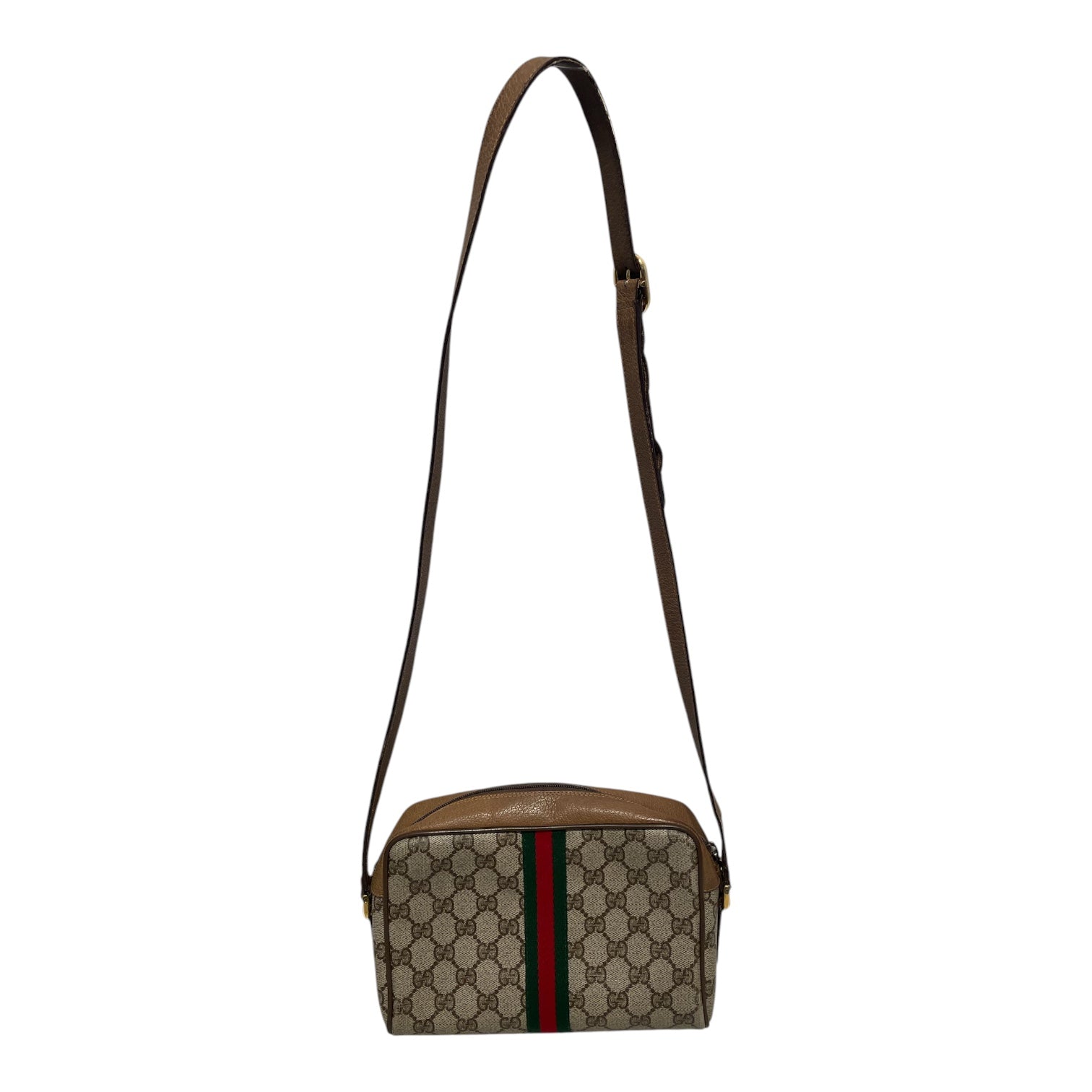 GUCCI/Cross Body Bag/Monogram/Leather/BEG/GG Supreme Ophidia view 2