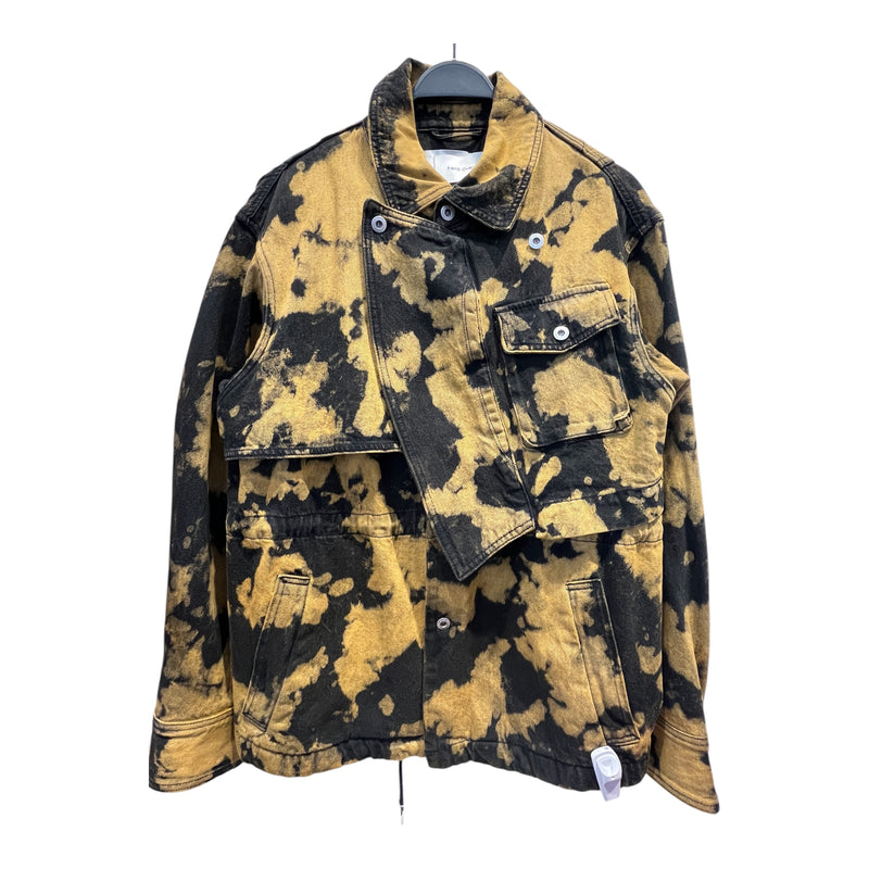 Feng Chen Wang/Denim Jkt/L/Cotton/BLK/All Over Print/TIE DYE DENIM JACKET