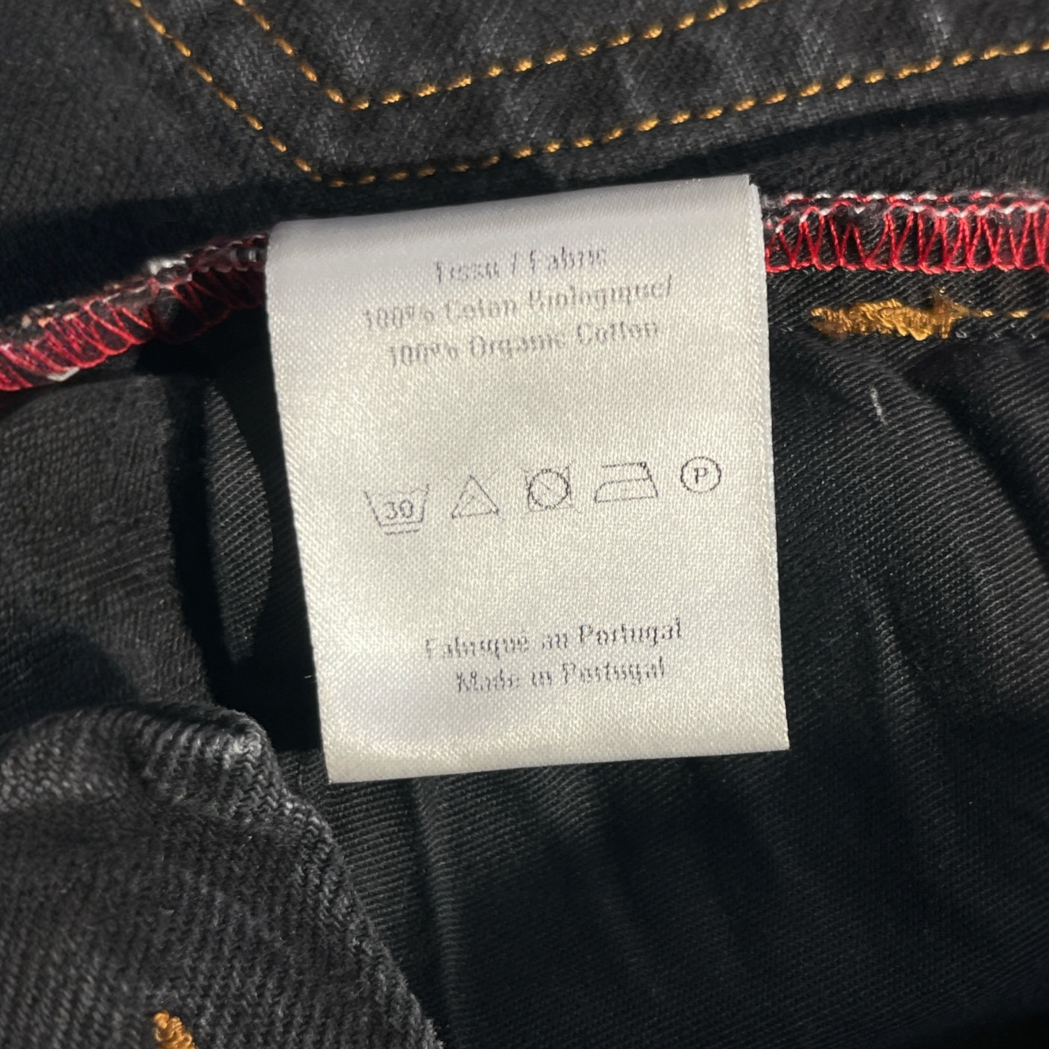 Y/PROJECT/Pants/34/Cotton/BLK/PANEL DETAIL DARK WASH view 3