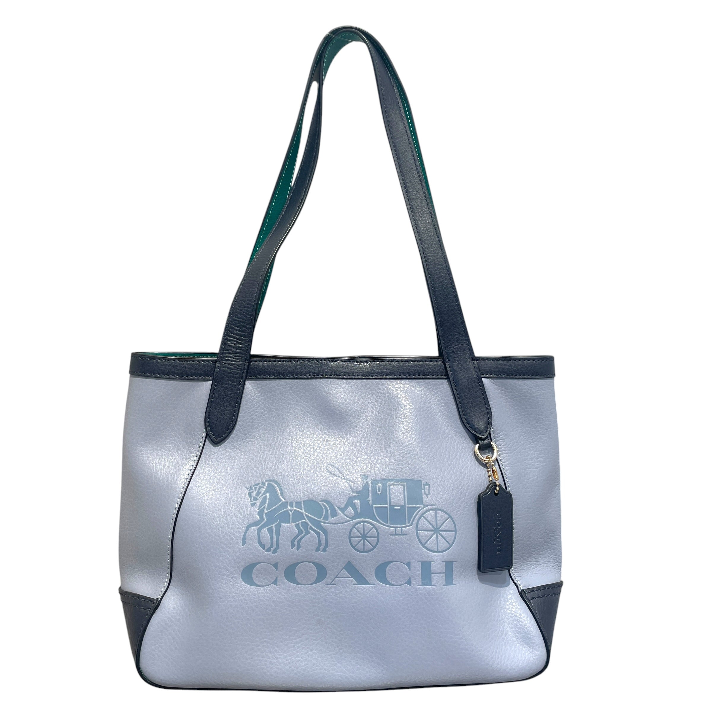 COACH/Bag/Leather/BLU/Carridge Tote view 1
