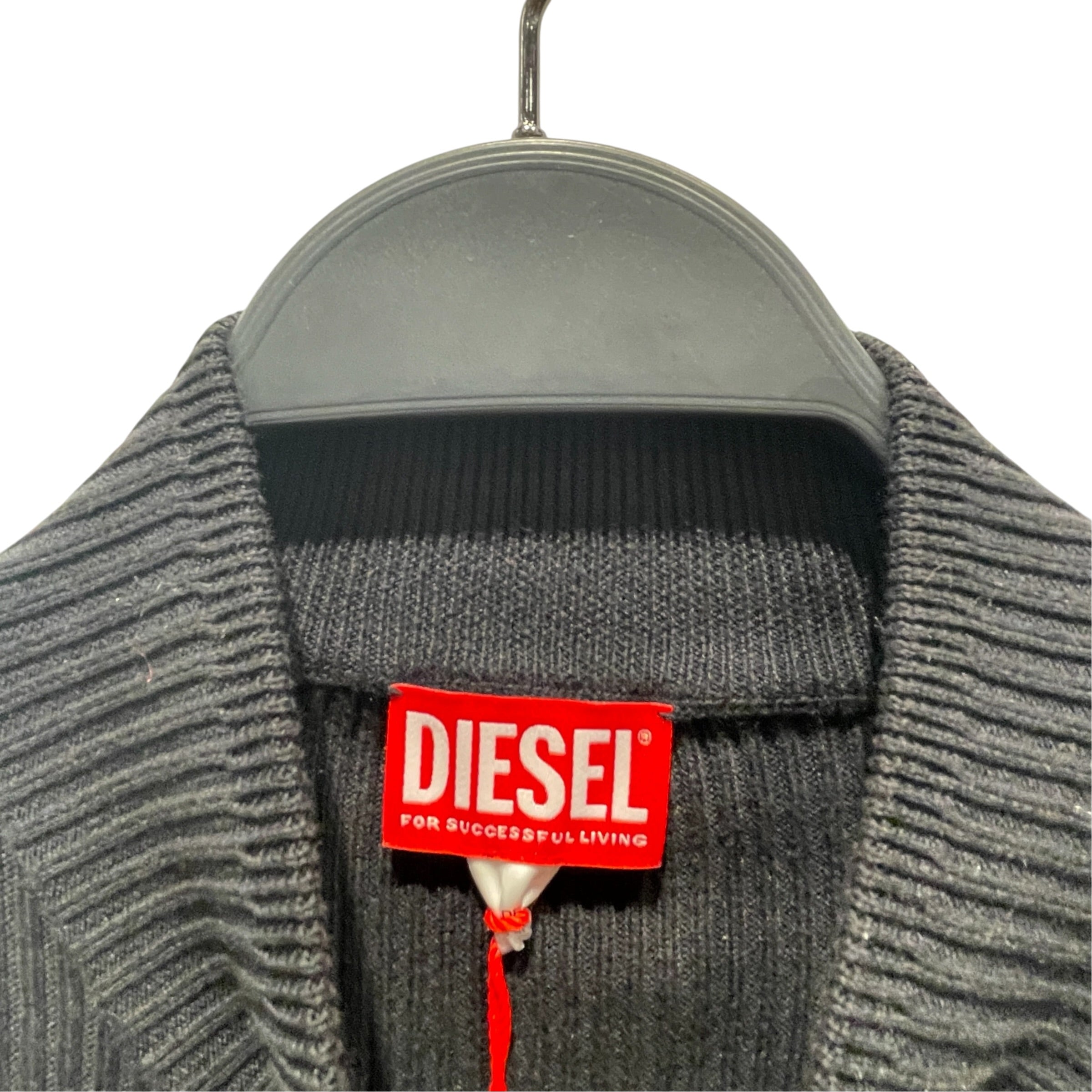 DIESEL/Sweater/L/Cotton/BLK/Turtle Neck/MELISSA DUB ZIP CARGO SWEATER view 3