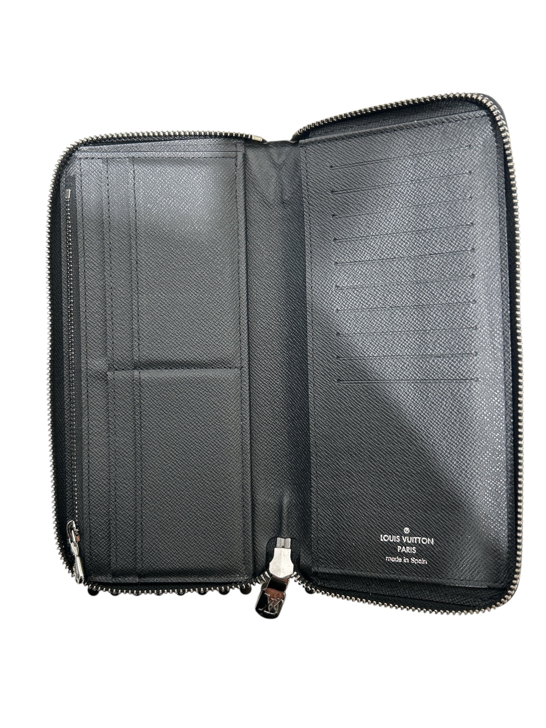 LOUIS VUITTON/Long Wallet/Monogram/Leather/BLK/VERTICAL ECLIPSE ZIPPY view 3