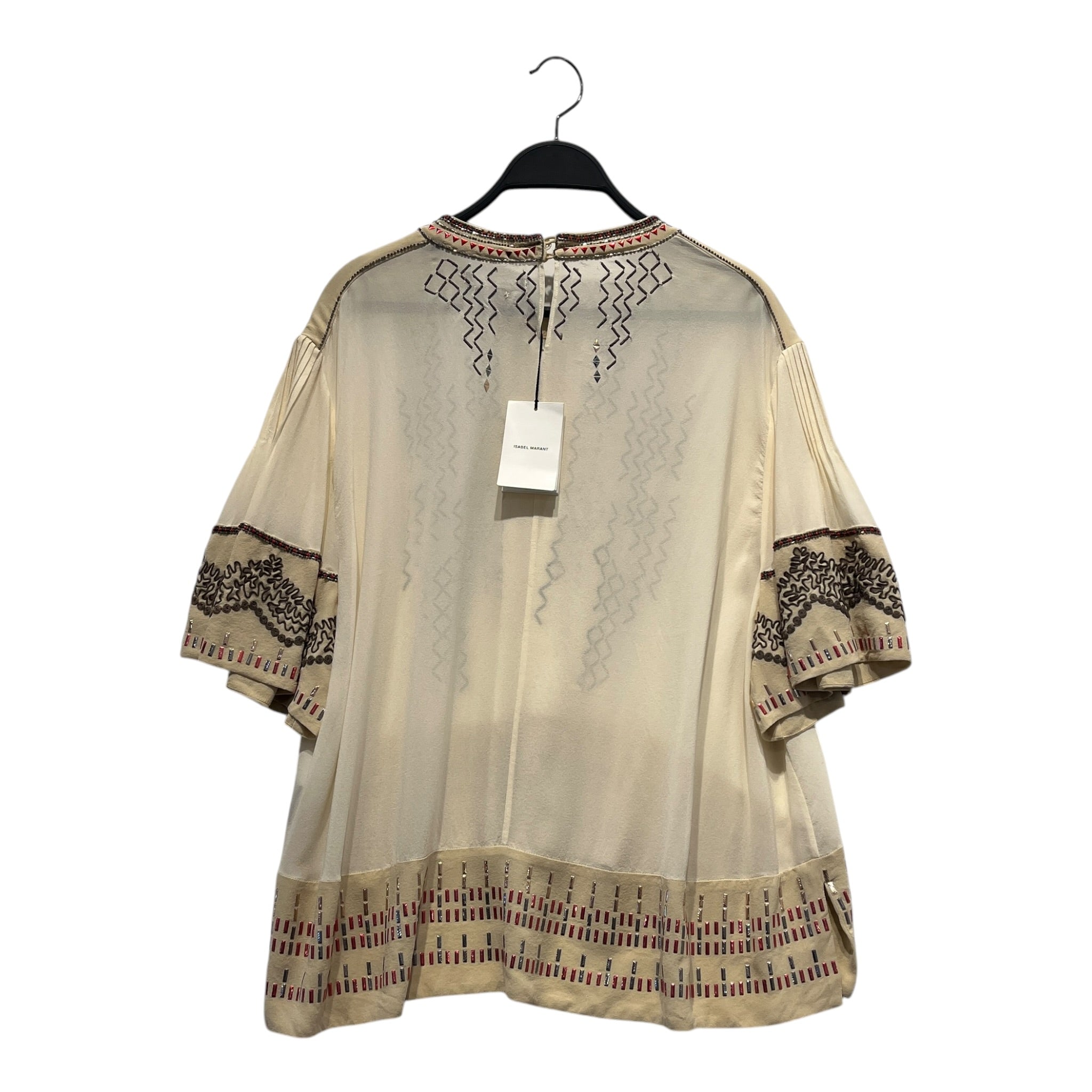ISABEL MARANT/Blouse/M/Silk/CRM/19A024I GEMS ALL OVER view 2
