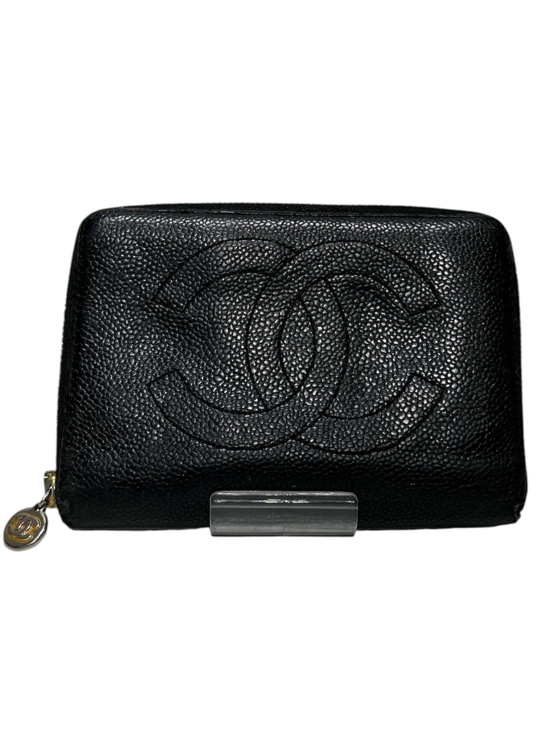 CHANEL/Wallet/Leather/BLK/CC LOGO LONG WALLET view 1