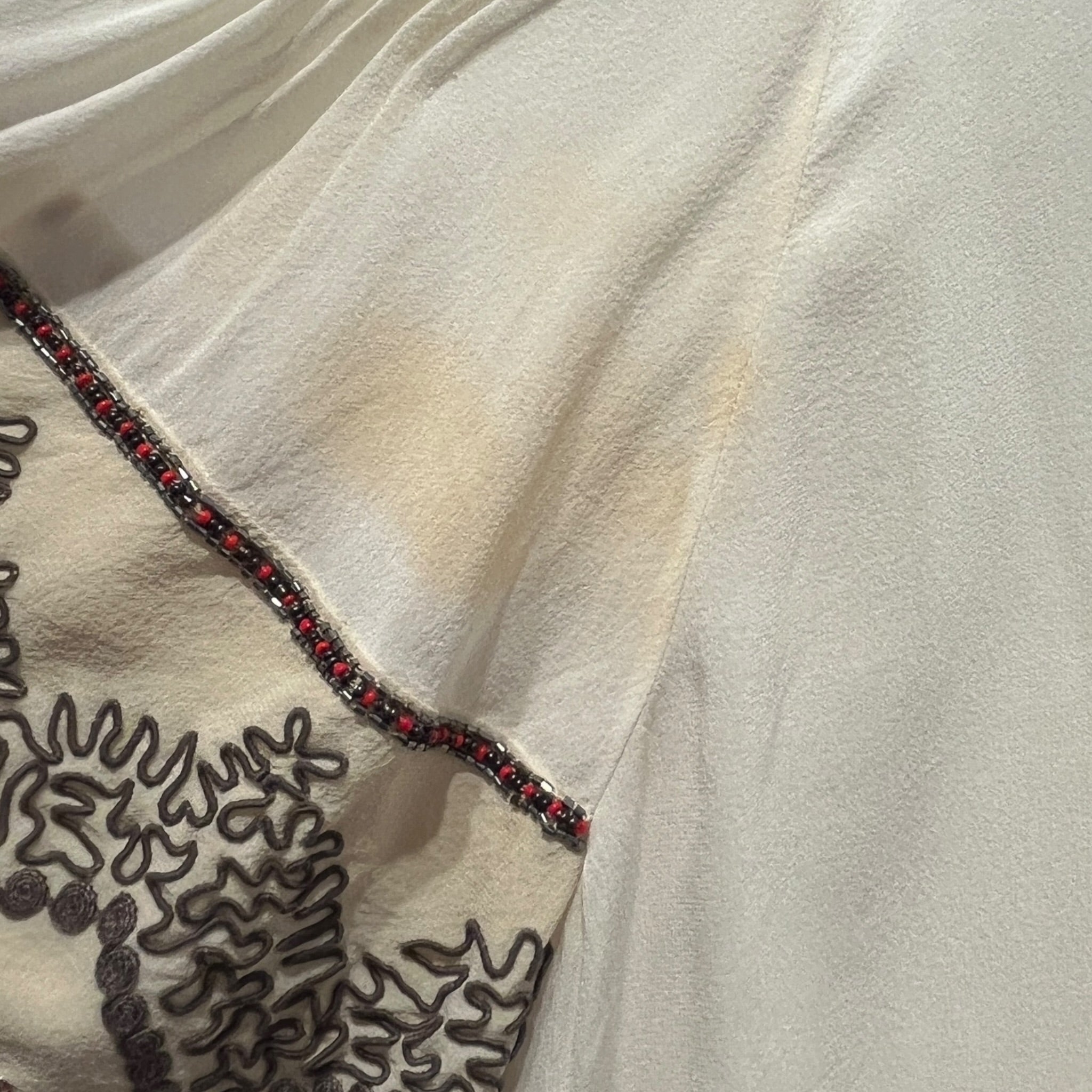 ISABEL MARANT/Blouse/M/Silk/CRM/19A024I GEMS ALL OVER view 4