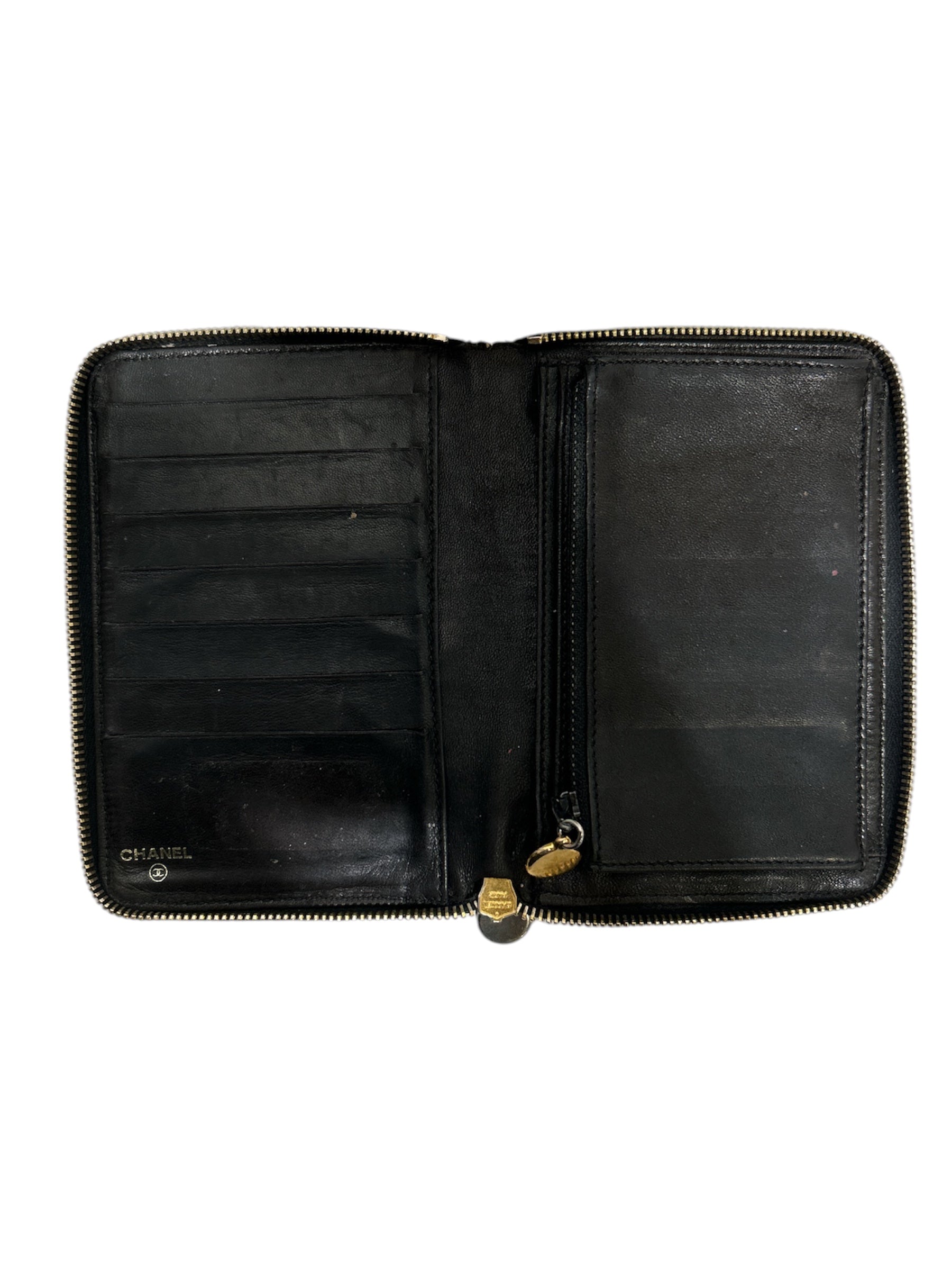 CHANEL/Wallet/Leather/BLK/CC LOGO LONG WALLET view 3