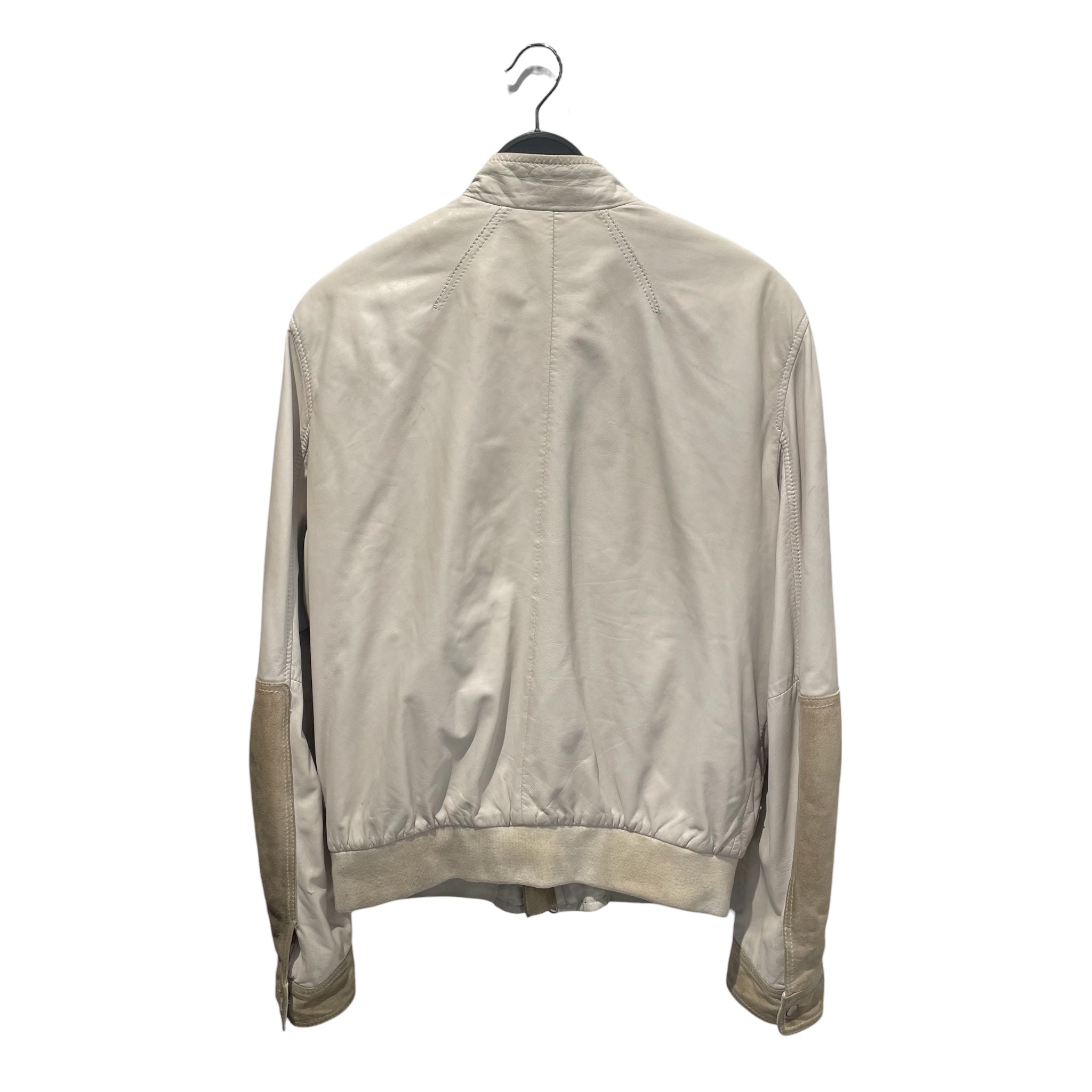 Gianfranco FERRE/Leather Jkt/50/Leather/WHT/EMBROIDERED LOGO, BEG CUFFS view 2
