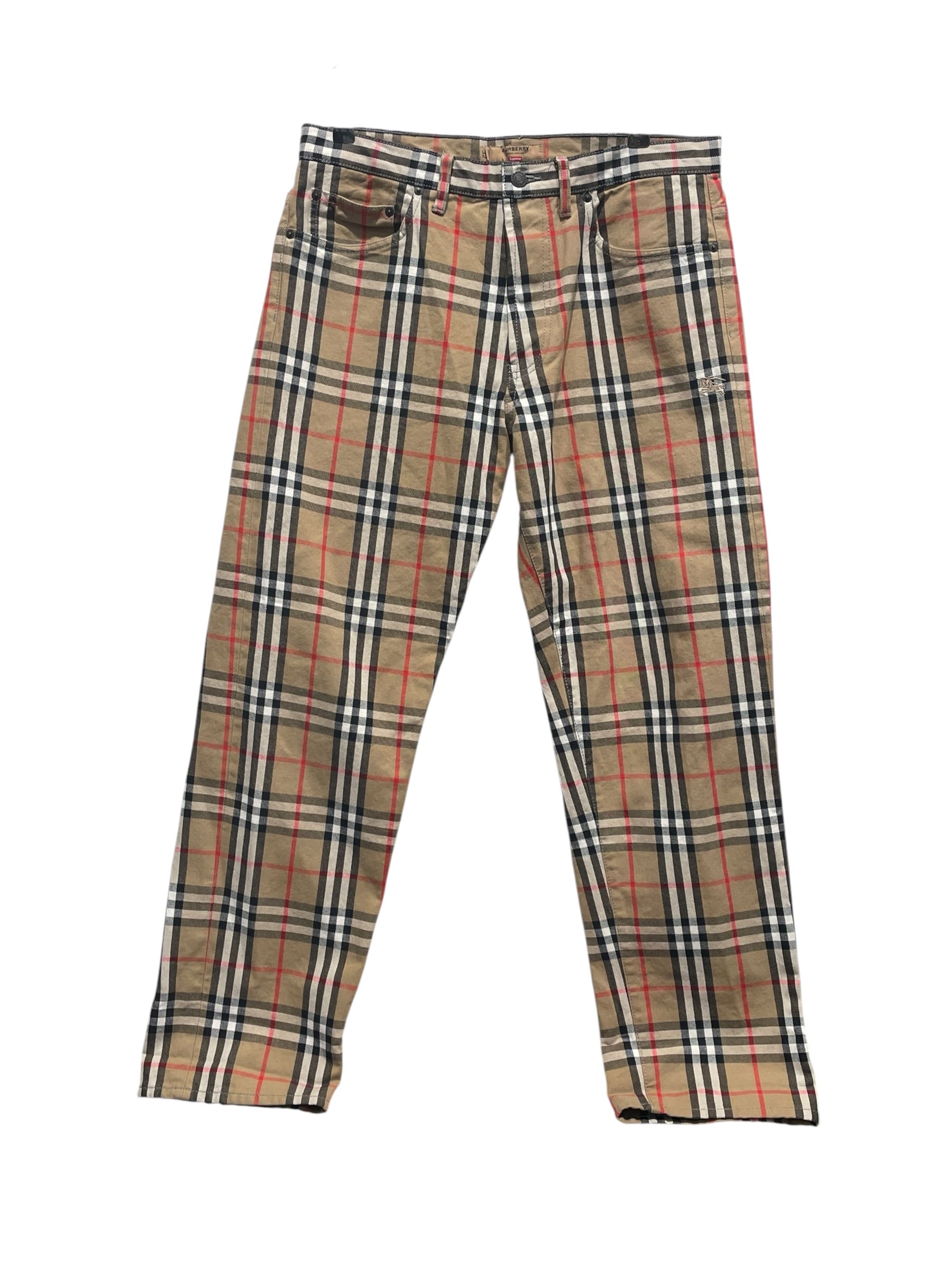 Supreme/BURBERRY/Pants/32/Cotton/MLT/SS22 Regular Jean Beige view 1