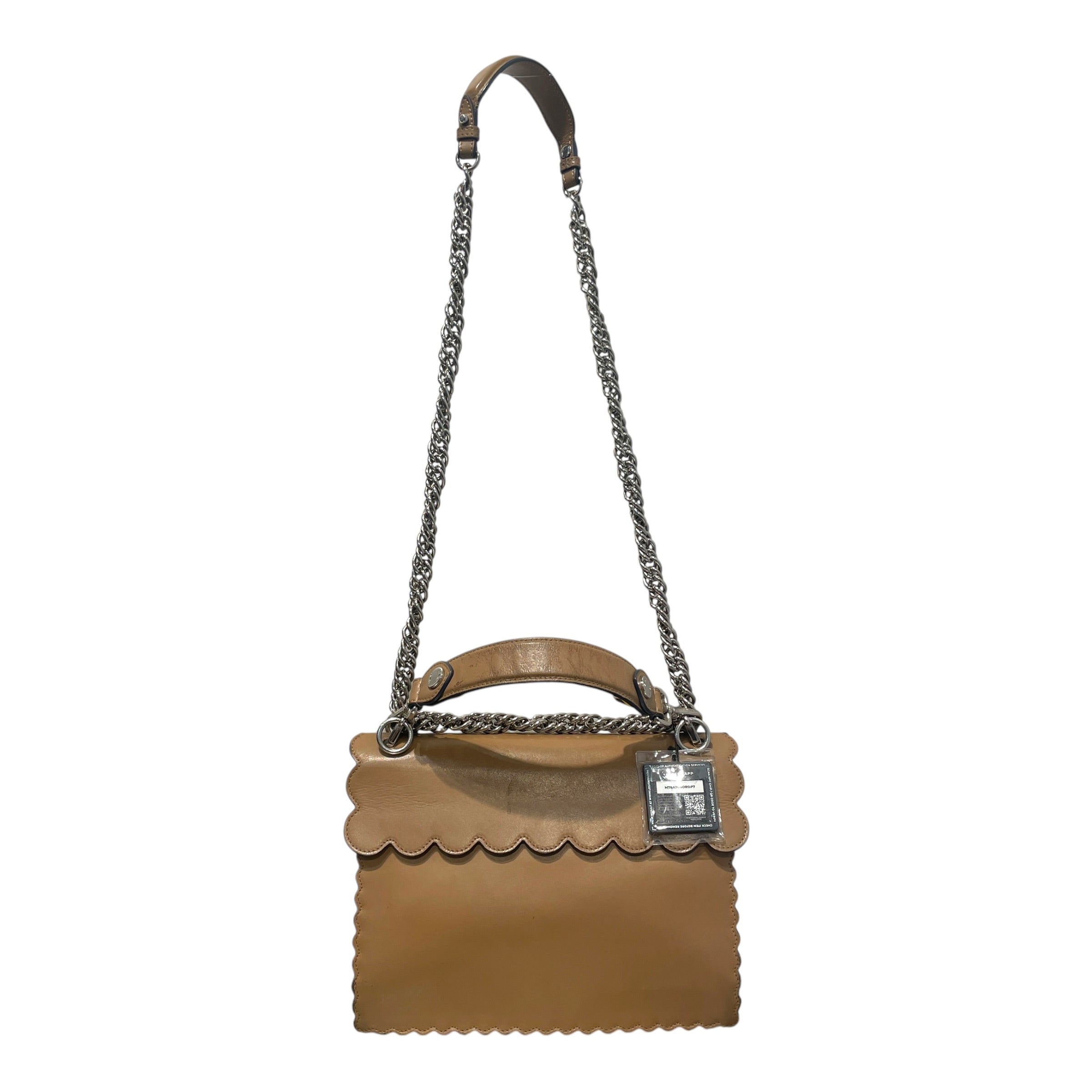 FENDI/Cross Body Bag/Leather/BEG/Kan Scalloped Bag view 4
