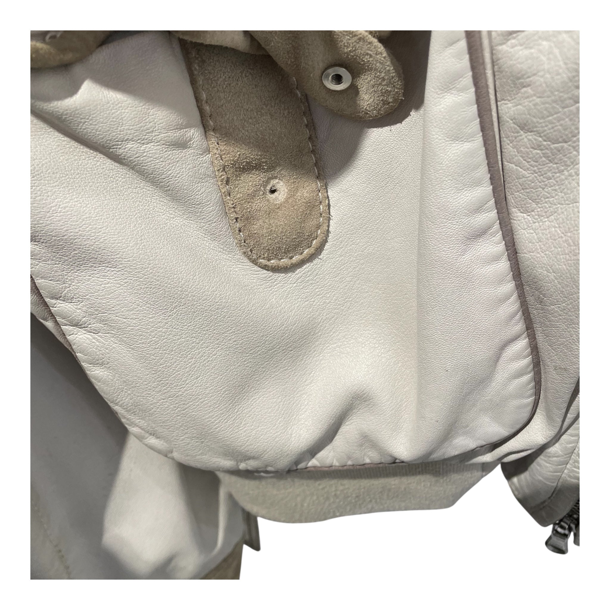 Gianfranco FERRE/Leather Jkt/50/Leather/WHT/EMBROIDERED LOGO, BEG CUFFS view 5