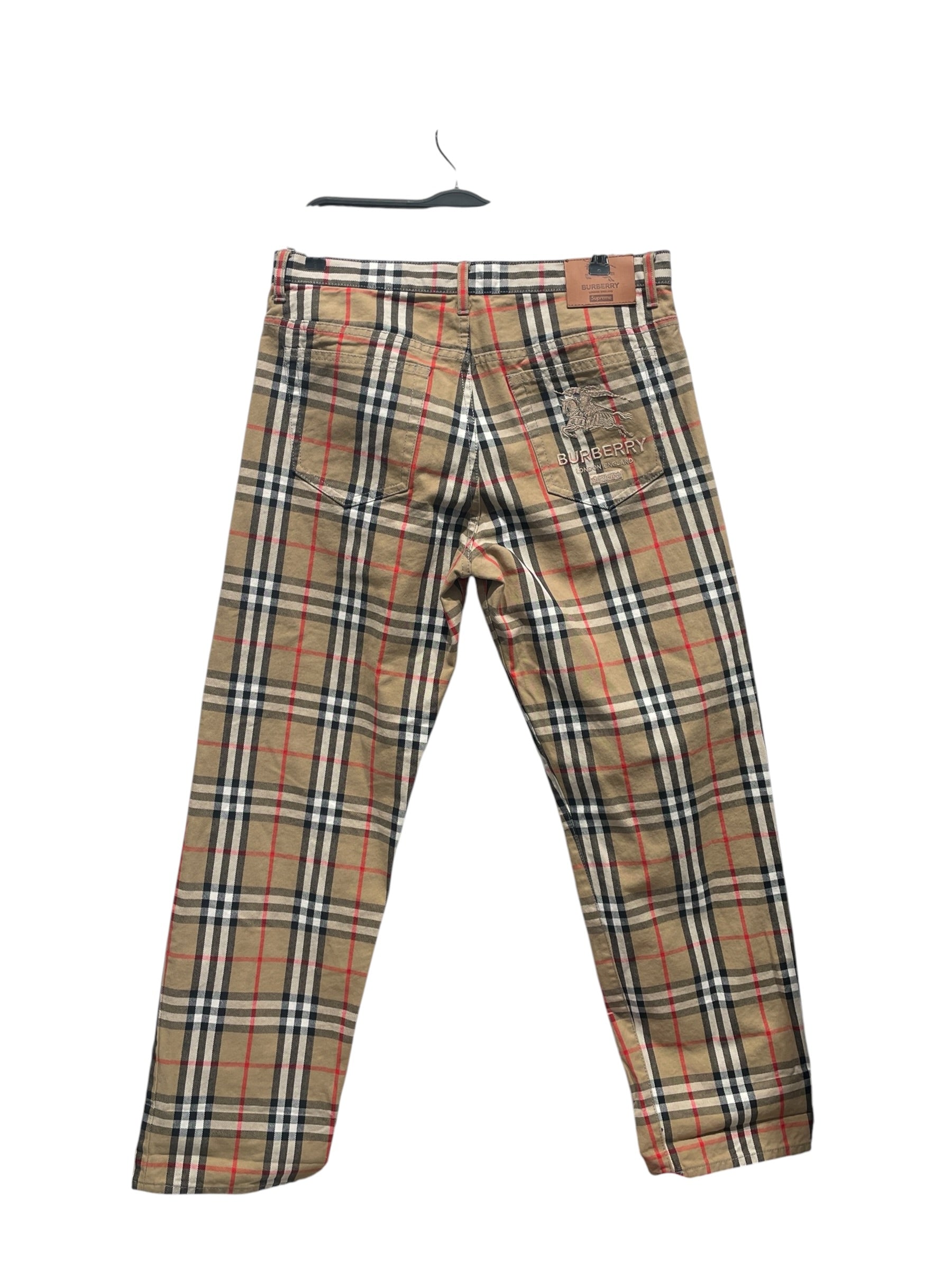Supreme/BURBERRY/Pants/32/Cotton/MLT/SS22 Regular Jean Beige view 2