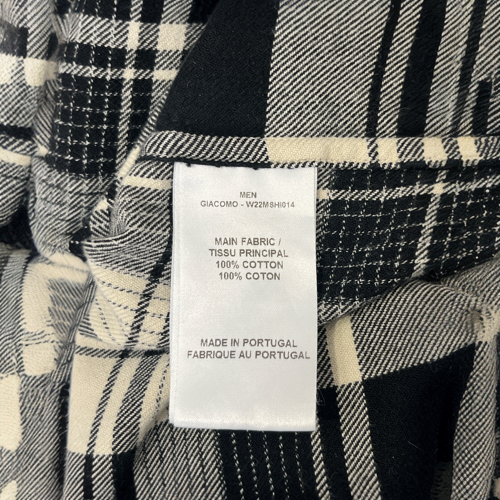 officine generale/Flannel Shirt/XL/Cotton/BLK/Plaid/ view 3