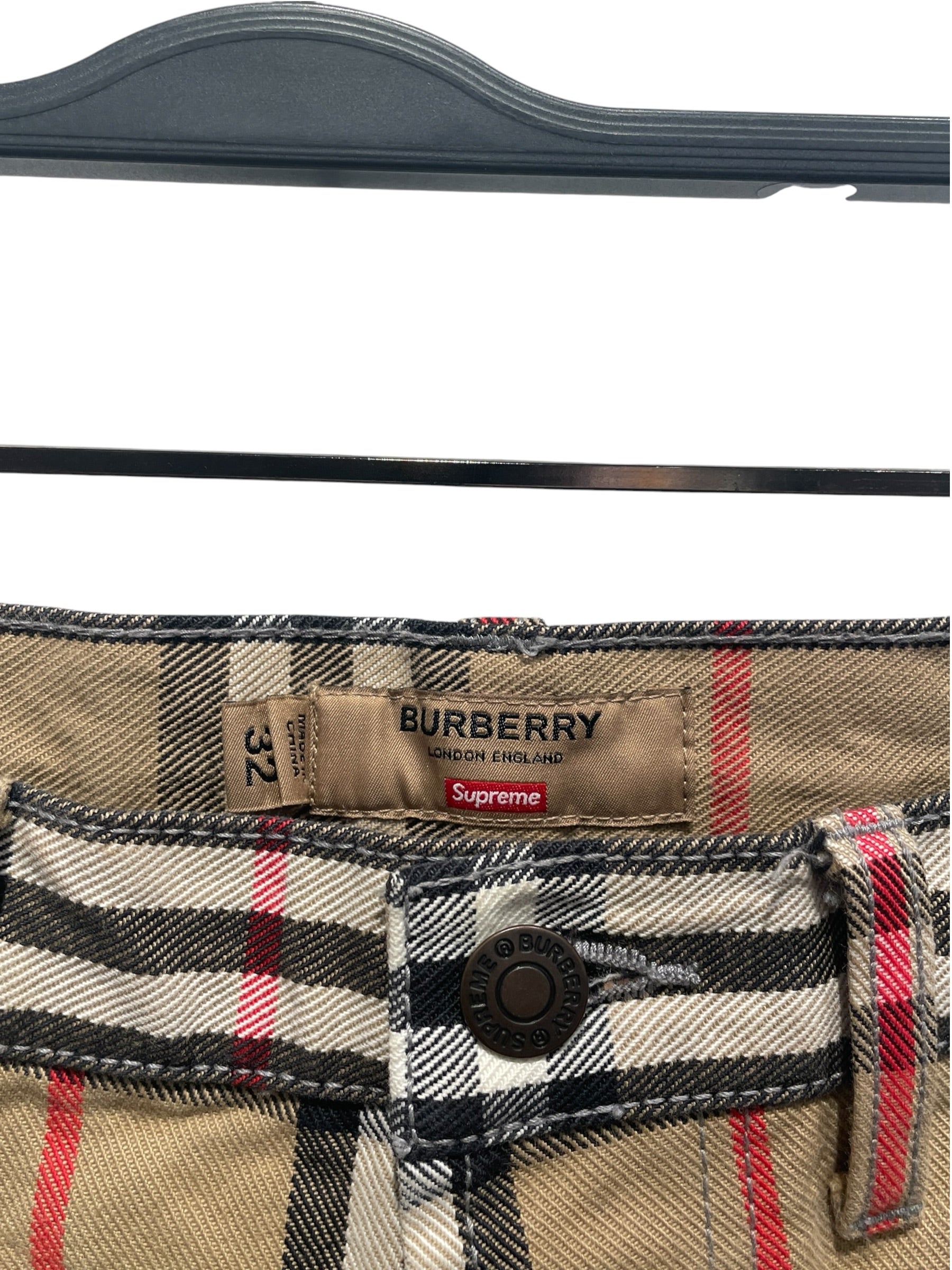 Supreme/BURBERRY/Pants/32/Cotton/MLT/SS22 Regular Jean Beige view 3