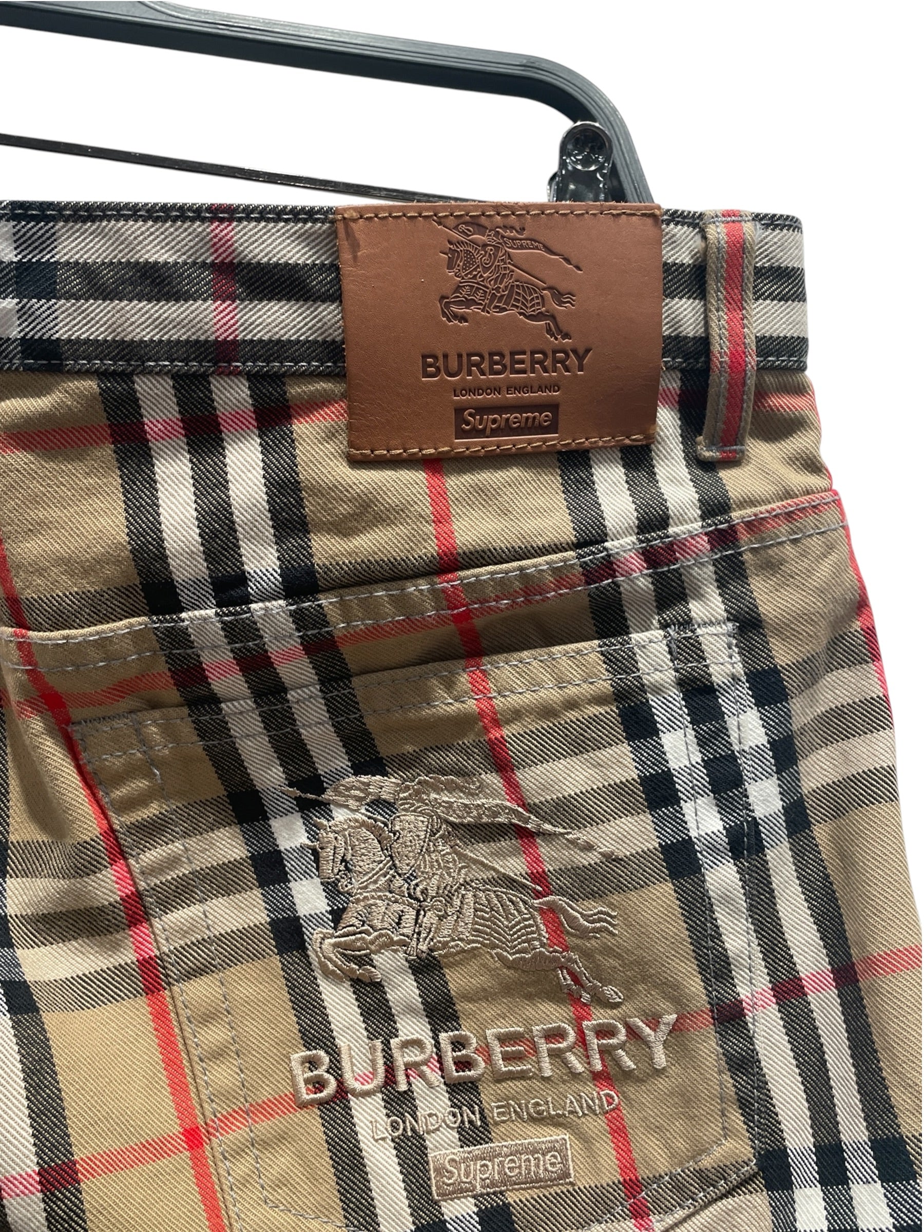 Supreme/BURBERRY/Pants/32/Cotton/MLT/SS22 Regular Jean Beige view 4