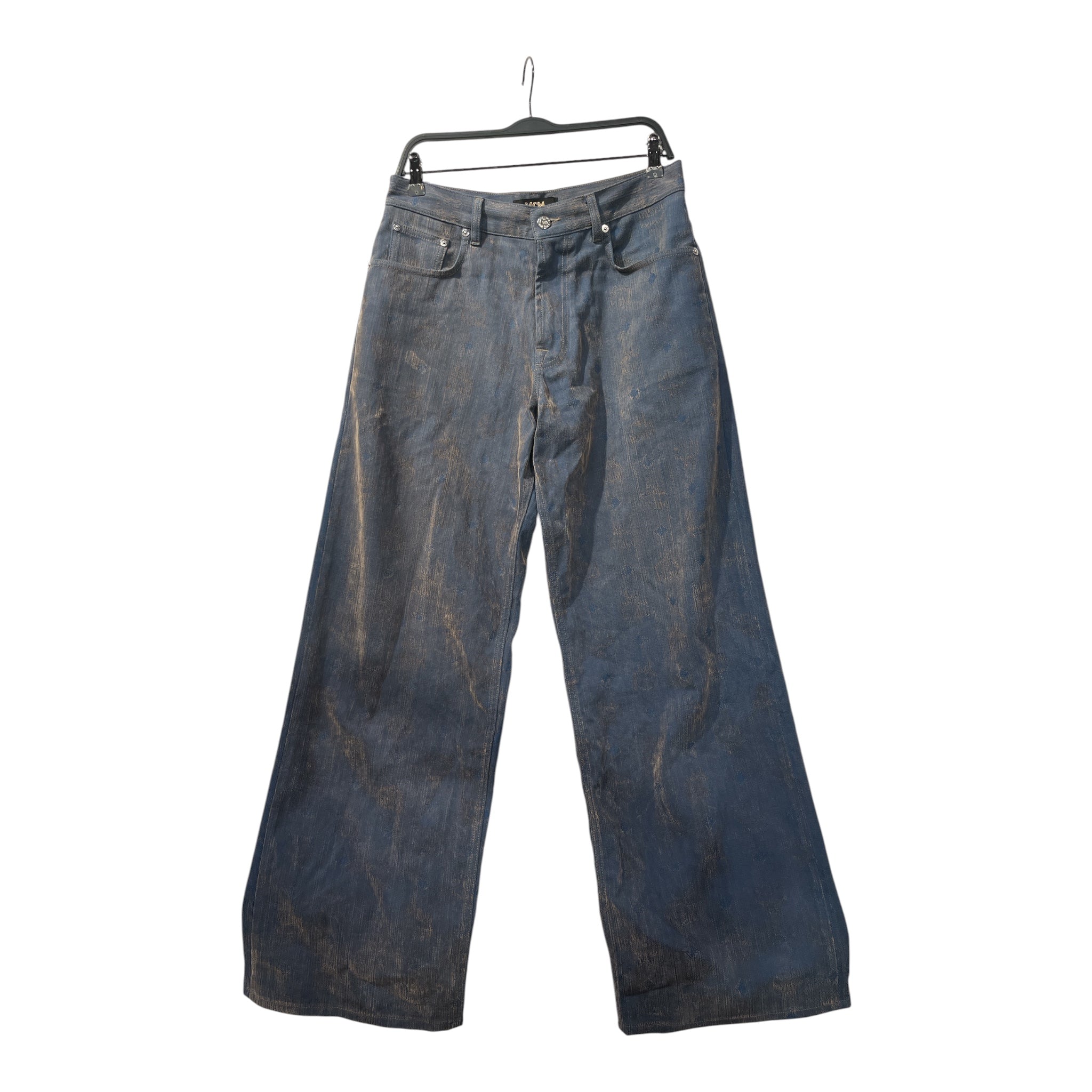 MCM/Pants/M/Cotton/IDG/JAQUARD VELVET BLUE AND GOLD view 1