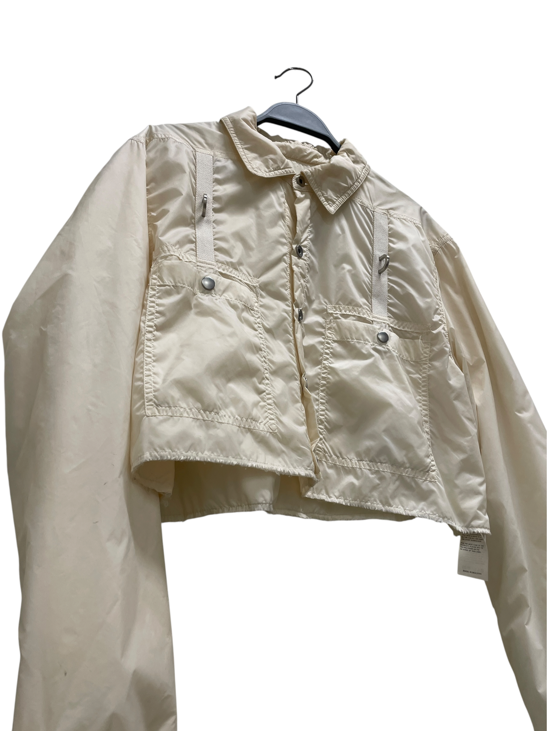 RICK OWENS DRKSHDW/Jacket/L/Nylon/CRM/CROP TACTILE view 1