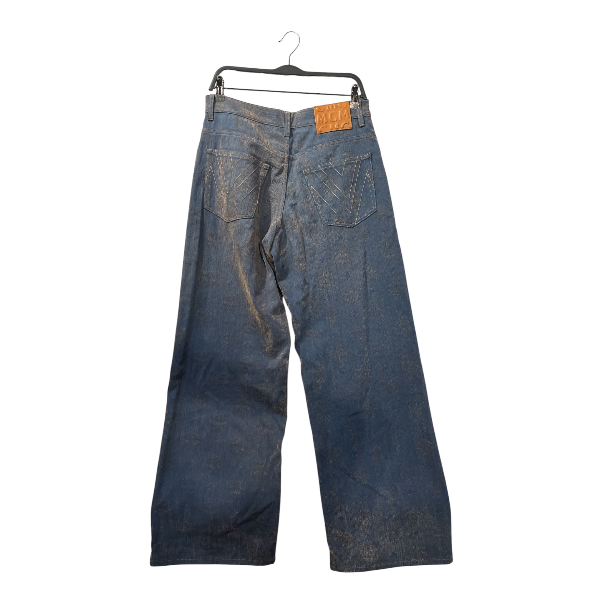 MCM/Pants/M/Cotton/IDG/JAQUARD VELVET BLUE AND GOLD view 2