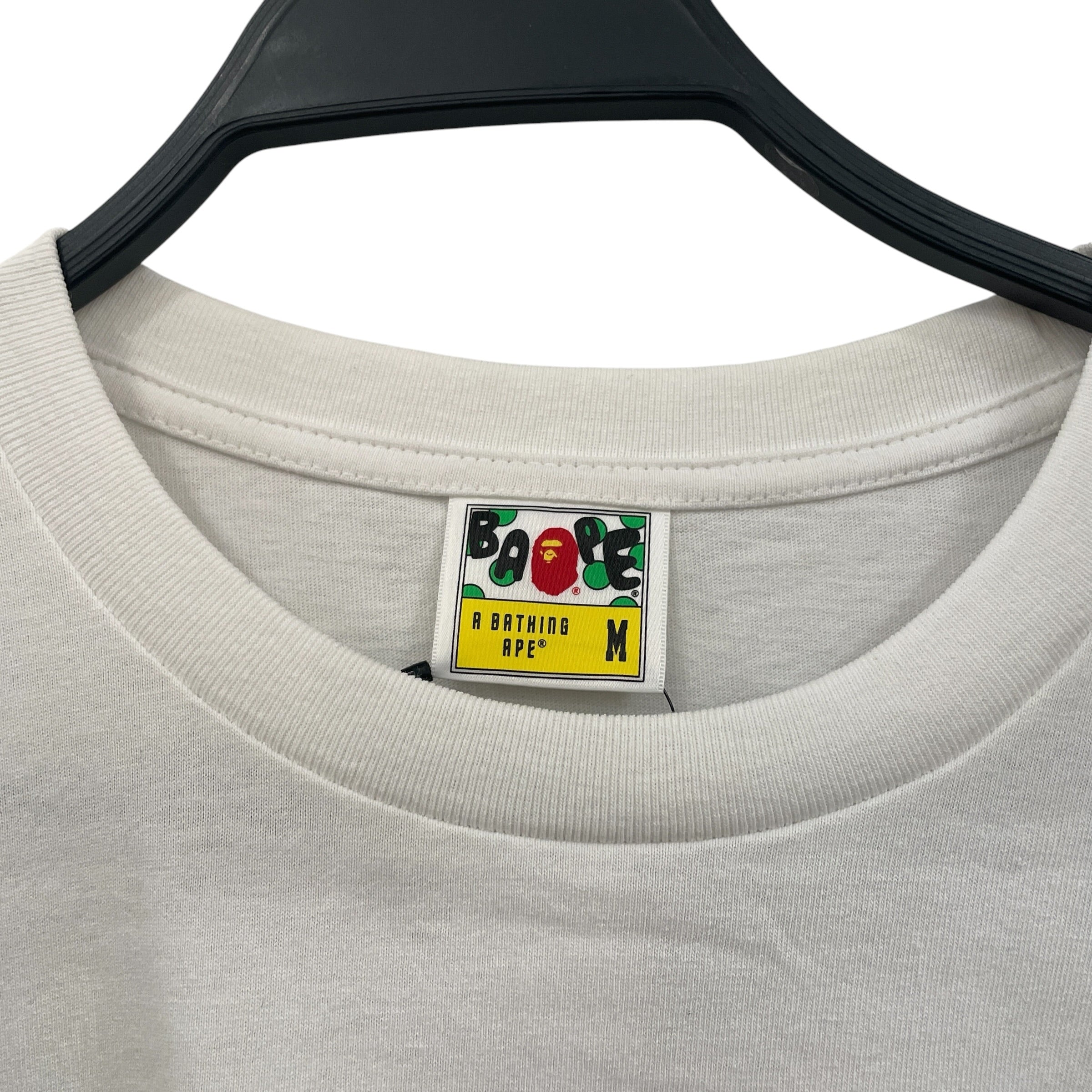 A BATHING APE/T-Shirt/M/Cotton/WHT/Double blue shark view 3