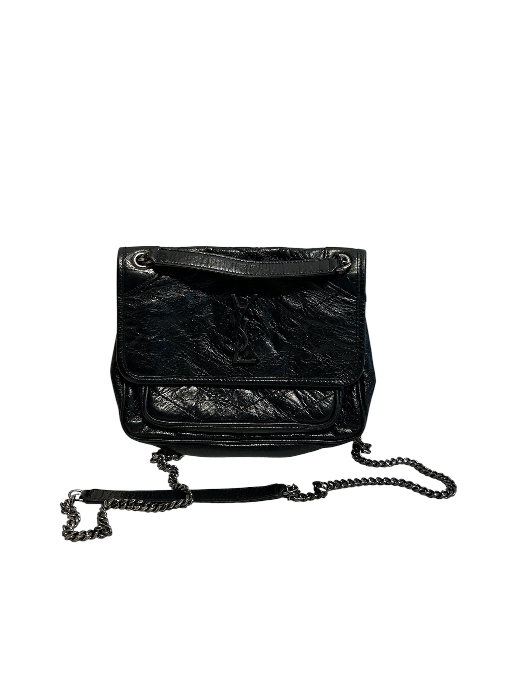 YVES SAINT LAURENT/Cross Body Bag/Leather/BLK/QUILTED NIKI BABY view 1