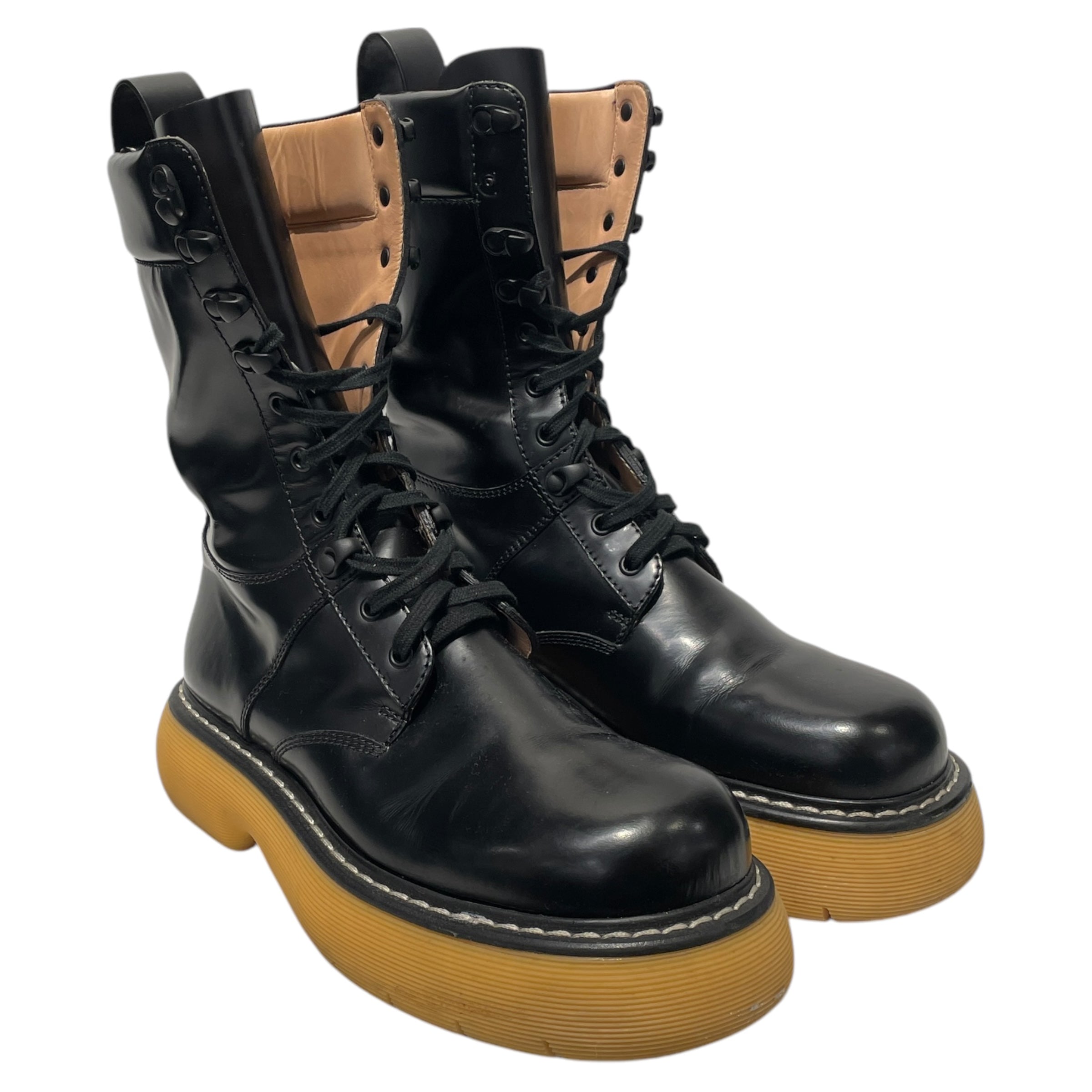 BOTTEGA VENETA/Boots/US 8/Leather/BLK/LEATHER COMBAT BOOT view 1