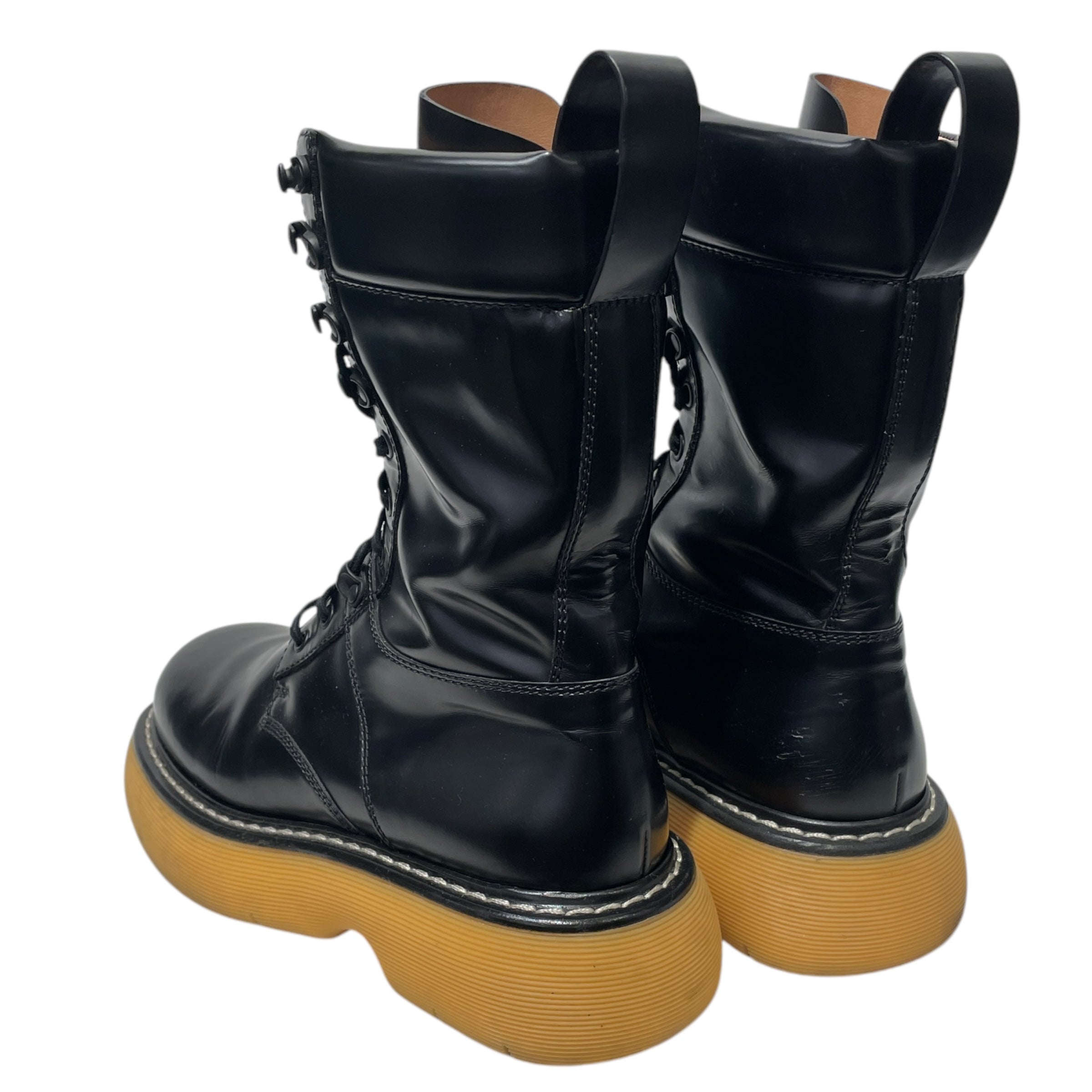 BOTTEGA VENETA/Boots/US 8/Leather/BLK/LEATHER COMBAT BOOT view 2