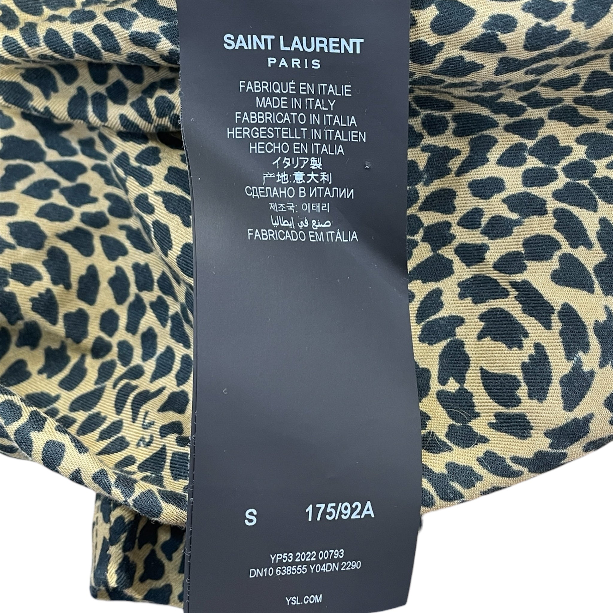 SAINT LAURENT/Hawaiian Shirt/S/MLT/Animal Pattern/ view 4