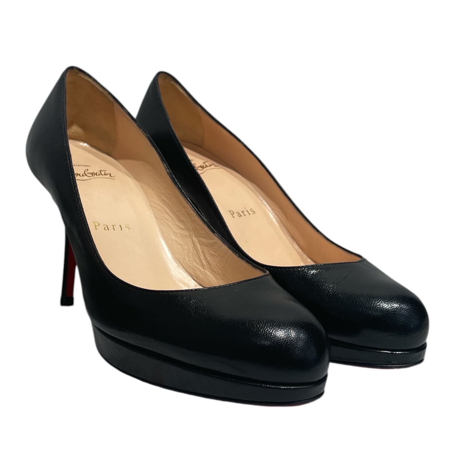 Christian Louboutin/Heels/US 5/Leather/BLK/Simple Pumps view 1
